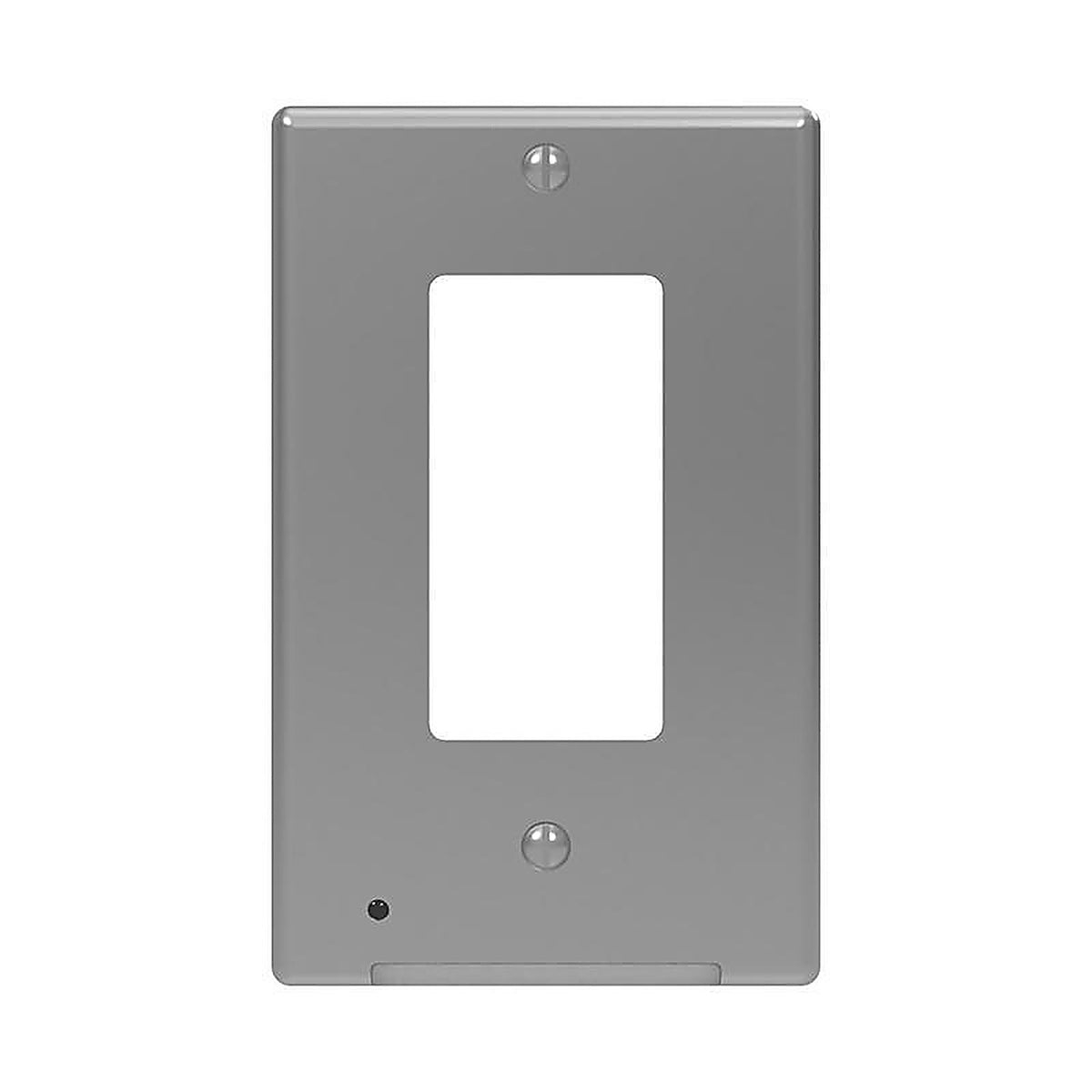 Westek - LCR-CDDO-N - LumiCover Satin Nickel Gray 1 gang Plastic Rocker Nightlight Wall Plate - 1/Pack