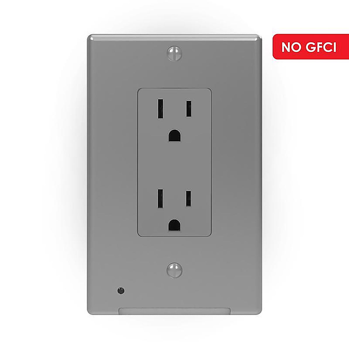 Westek - LCR-CDDO-N - LumiCover Satin Nickel Gray 1 gang Plastic Rocker Nightlight Wall Plate - 1/Pack