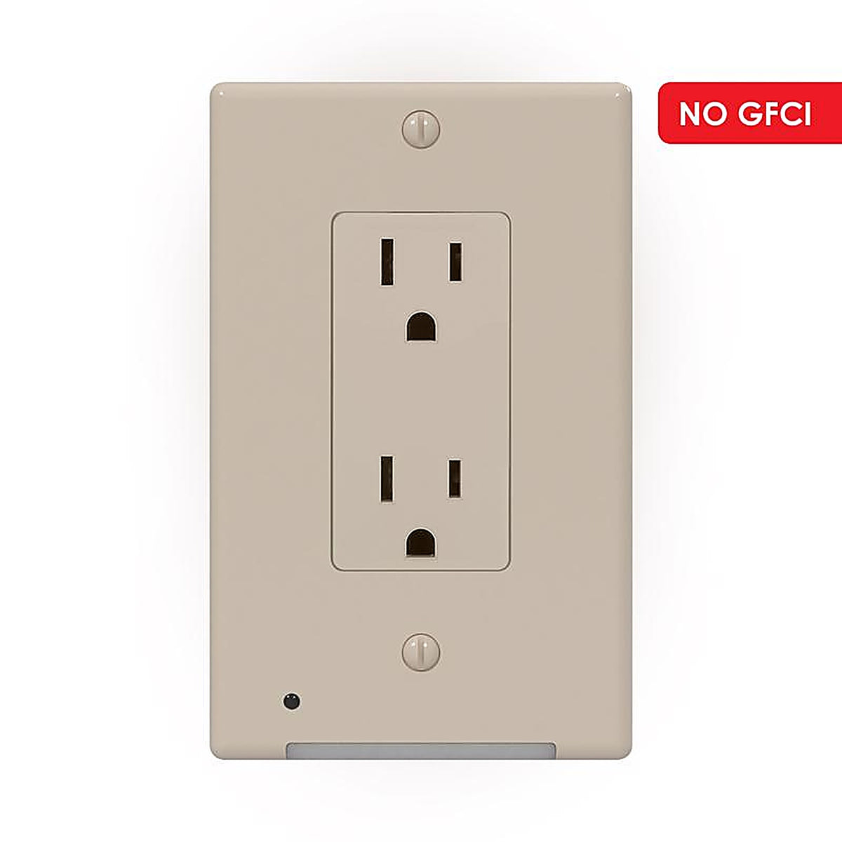 Westek - LCR-CDDO-AL - LumiCover Almond 1 gang Plastic Rocker Nightlight Wall Plate - 1/Pack