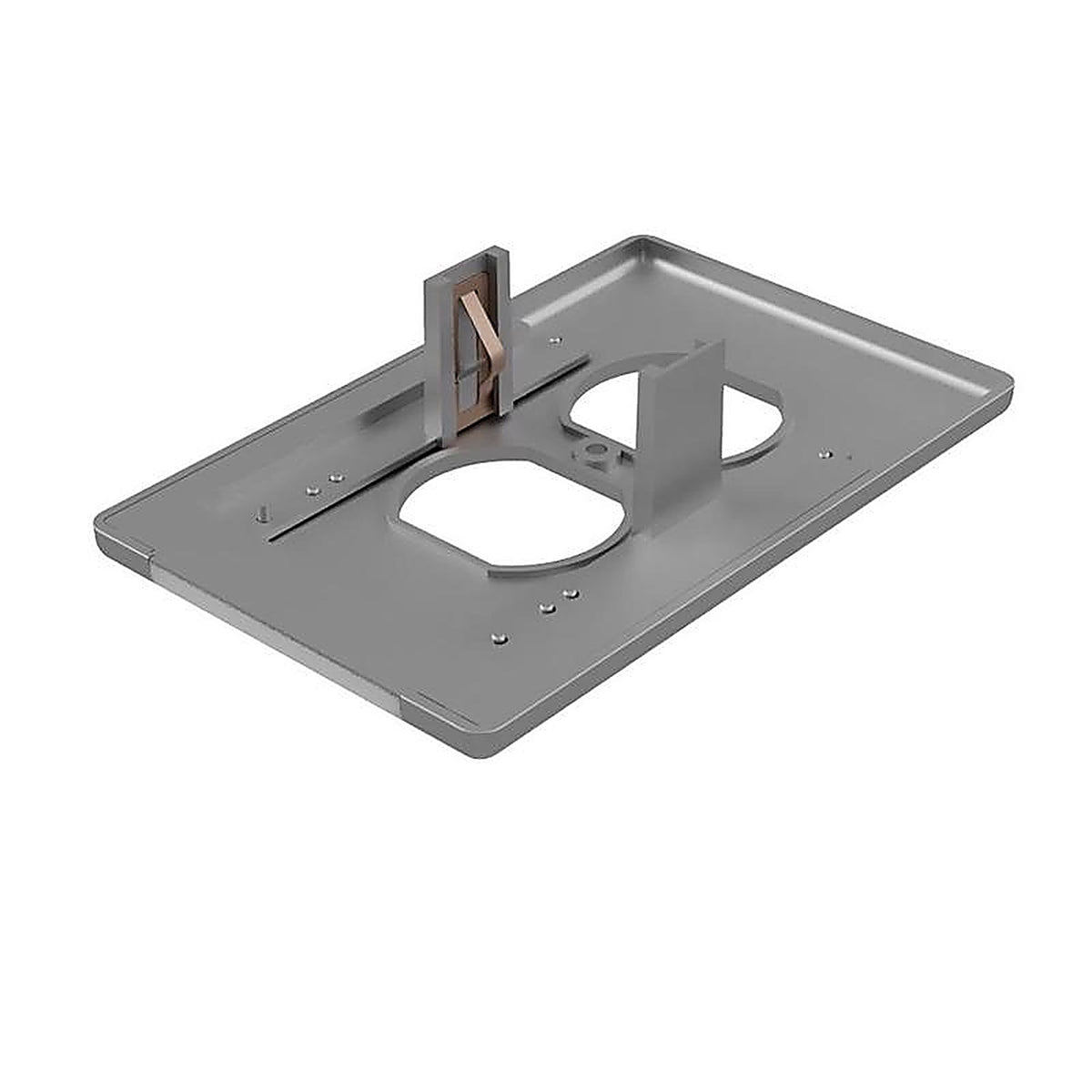 Westek - LCR-CCDO-N - LumiCover Satin Nickel Gray 1 gang Plastic Duplex Nightlight Wall Plate - 1/Pack