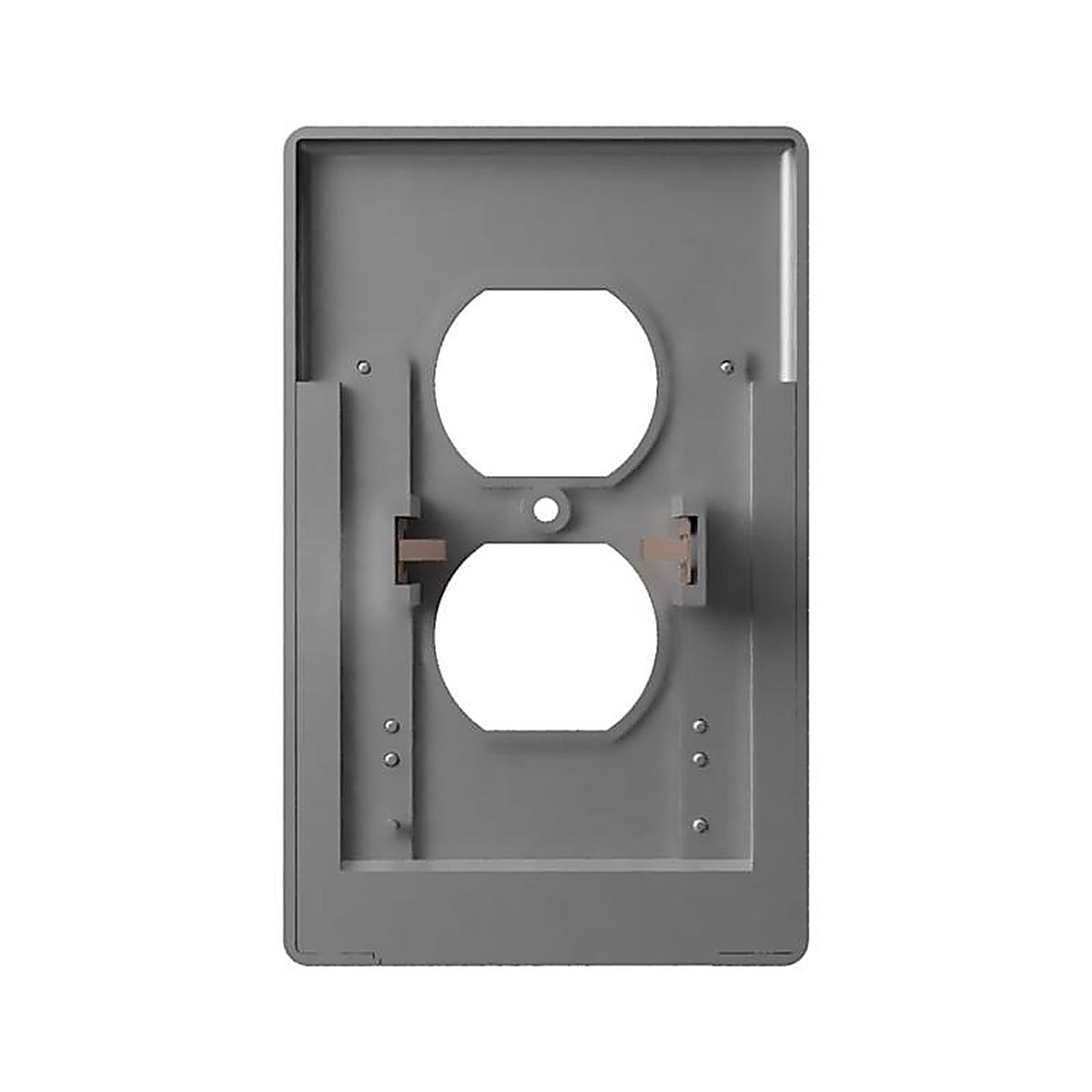 Westek - LCR-CCDO-N - LumiCover Satin Nickel Gray 1 gang Plastic Duplex Nightlight Wall Plate - 1/Pack