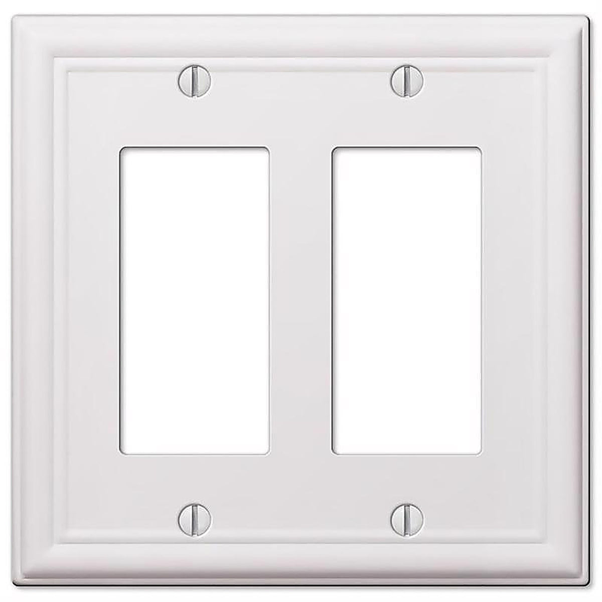 Amerelle - 149RRW - Chelsea White 2 gang Stamped Steel Rocker Wall Plate - 1/Pack