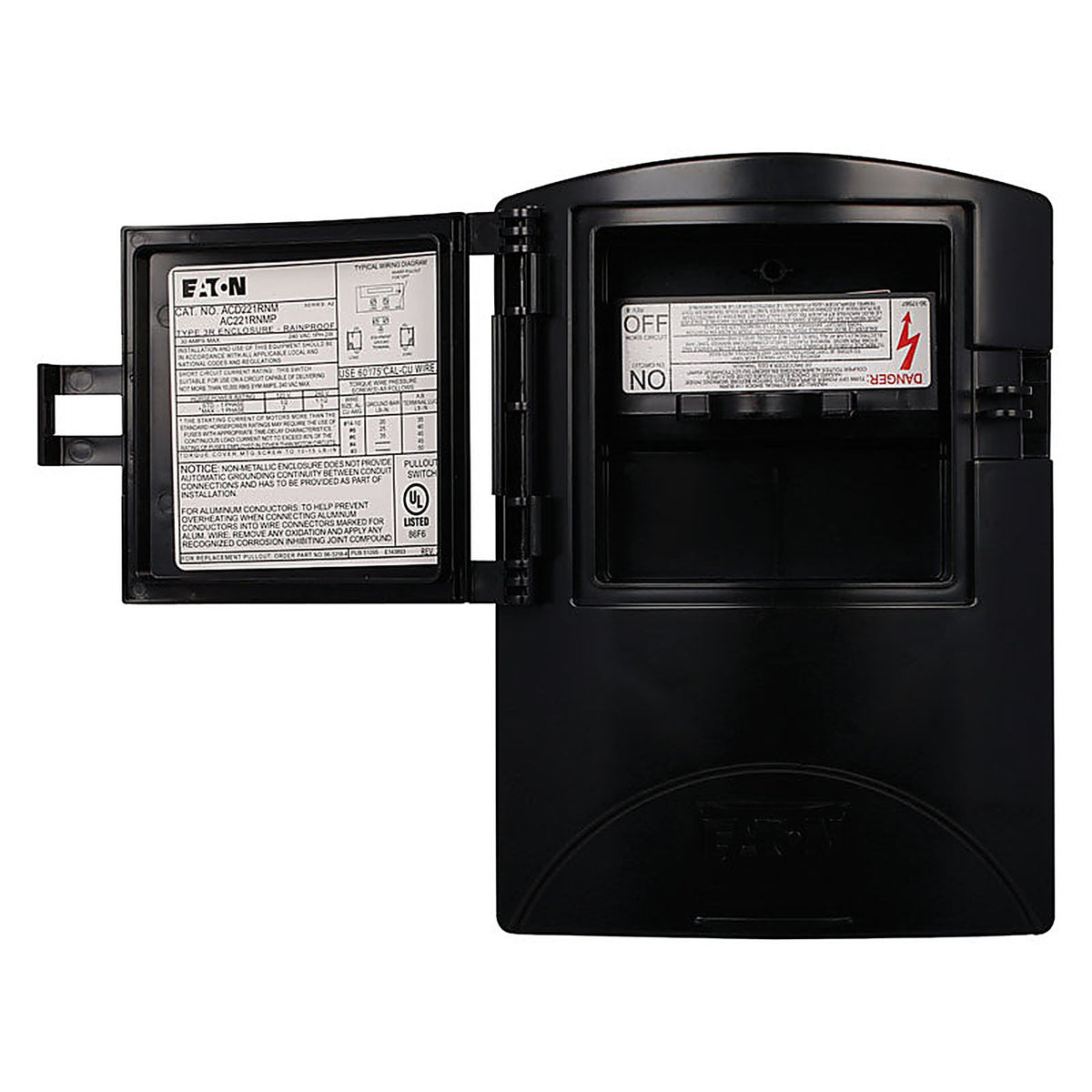 Eaton - AC221RNMP - 30 amps Fusible 2-Pole AC Disconnect