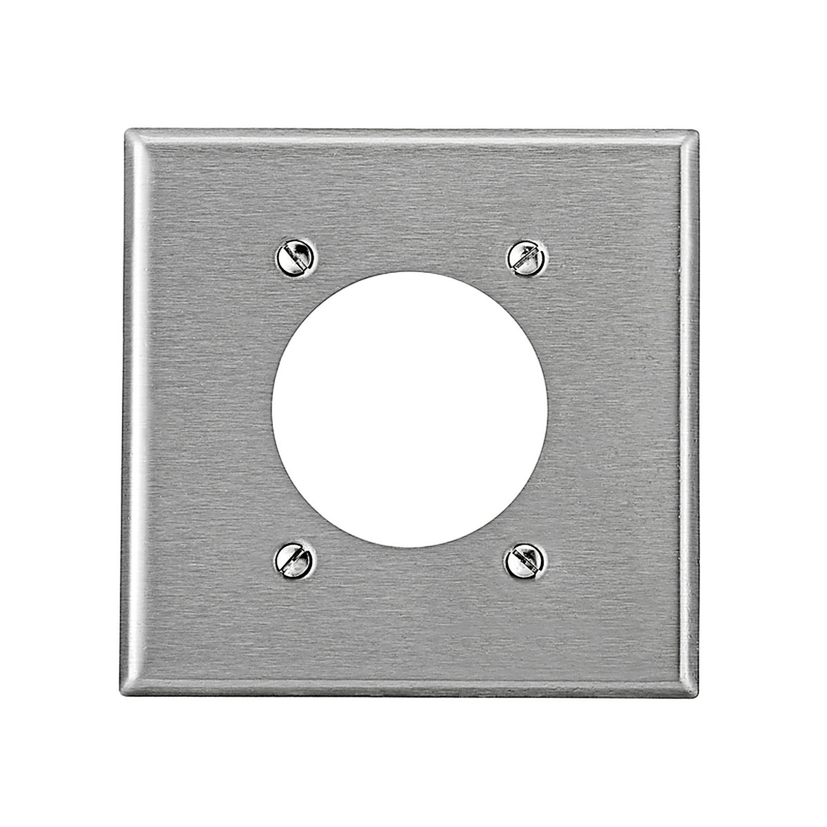 Leviton - 84026-000 - Silver 2 gang Stainless Steel Outlet Wall Plate 1 pk