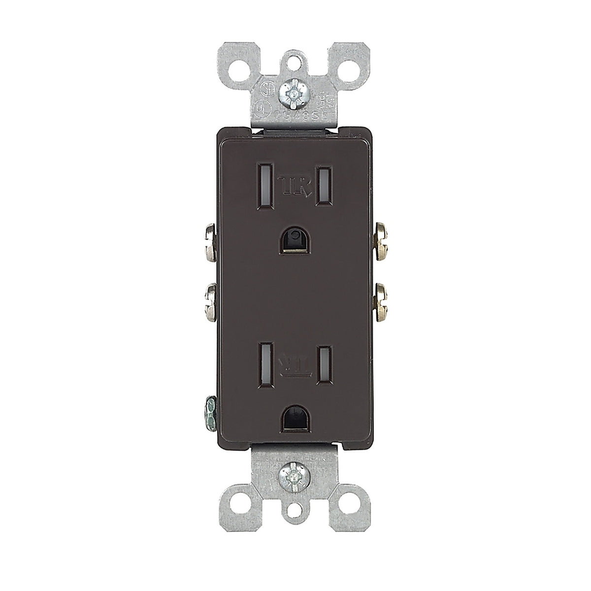 Leviton - T5325-000 - Decora 15 amps 125 V Duplex Brown Outlet 5-15R 1 pk