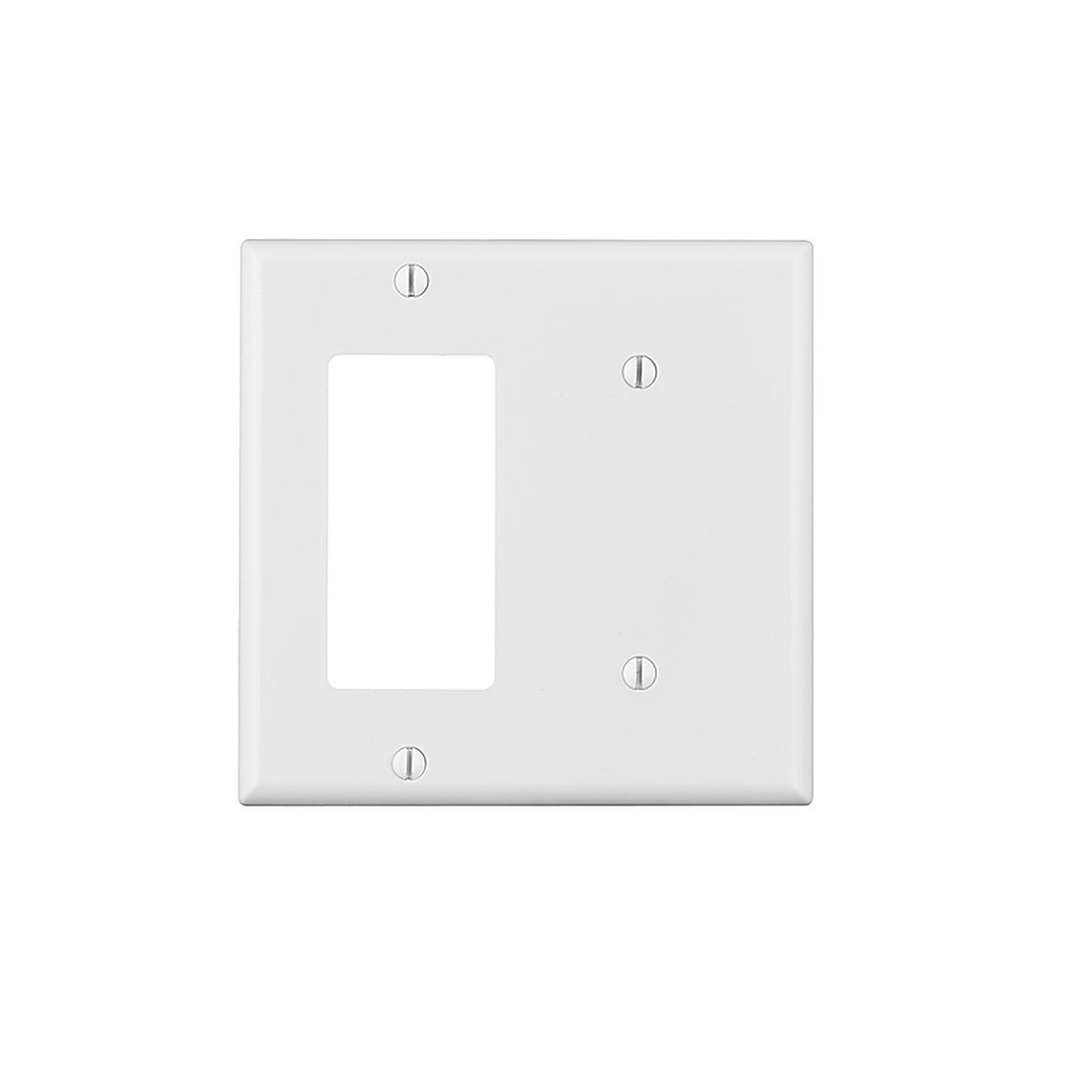 Leviton - 80708-00W - White 1 gang Thermoplastic Nylon Decorator Wall Plate 1 pk