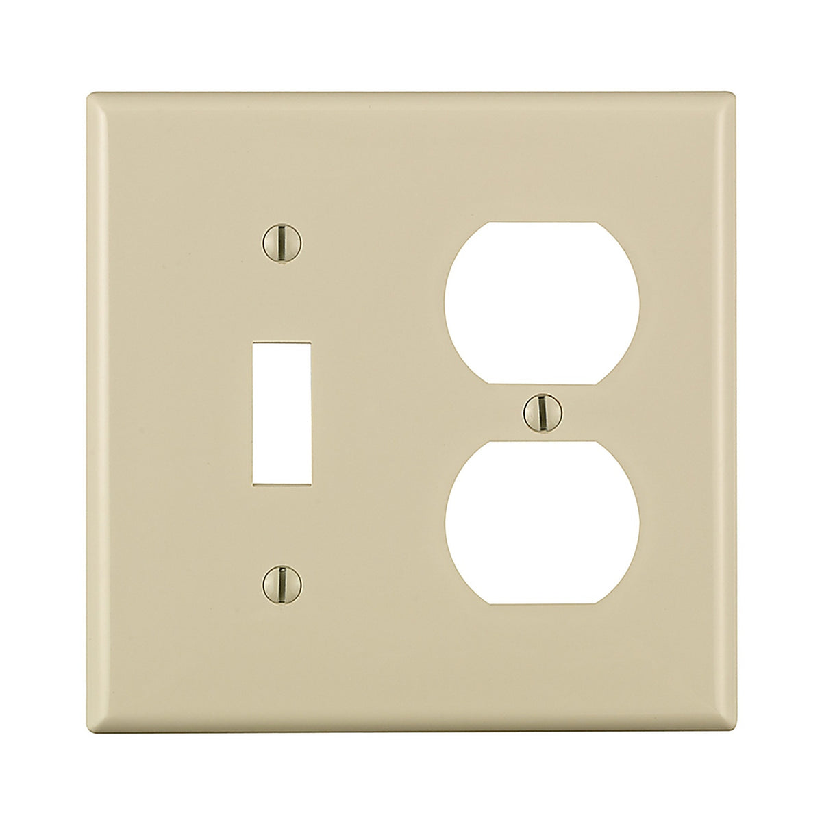 Leviton - 80705-00T - Light Almond 2 gang Thermoplastic Nylon Duplex/Toggle Wall Plate 1 pk
