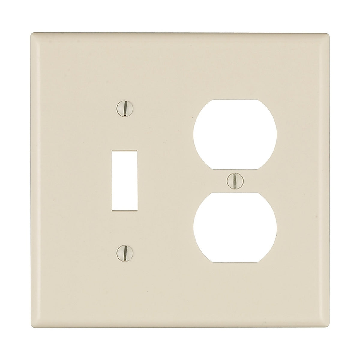 Leviton - 80505-00T - Light Almond 2 gang Thermoplastic Duplex/Toggle Wall Plate 1 pk
