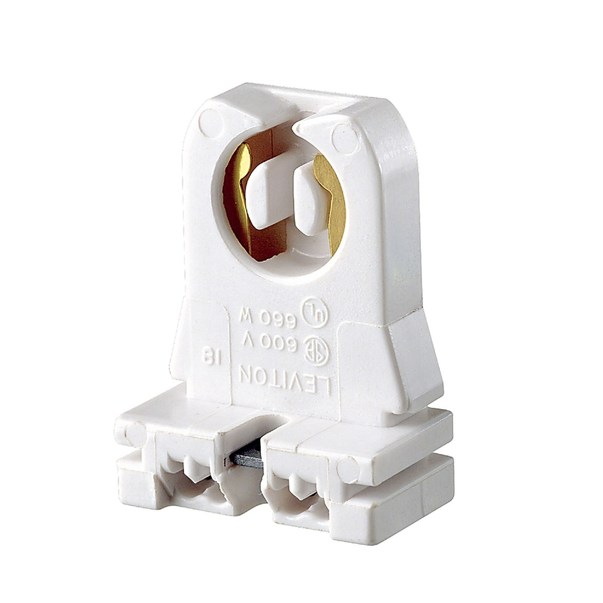 Leviton - 13353-00N - Plastic Fluorescent Medium Base Lampholder 1 pk
