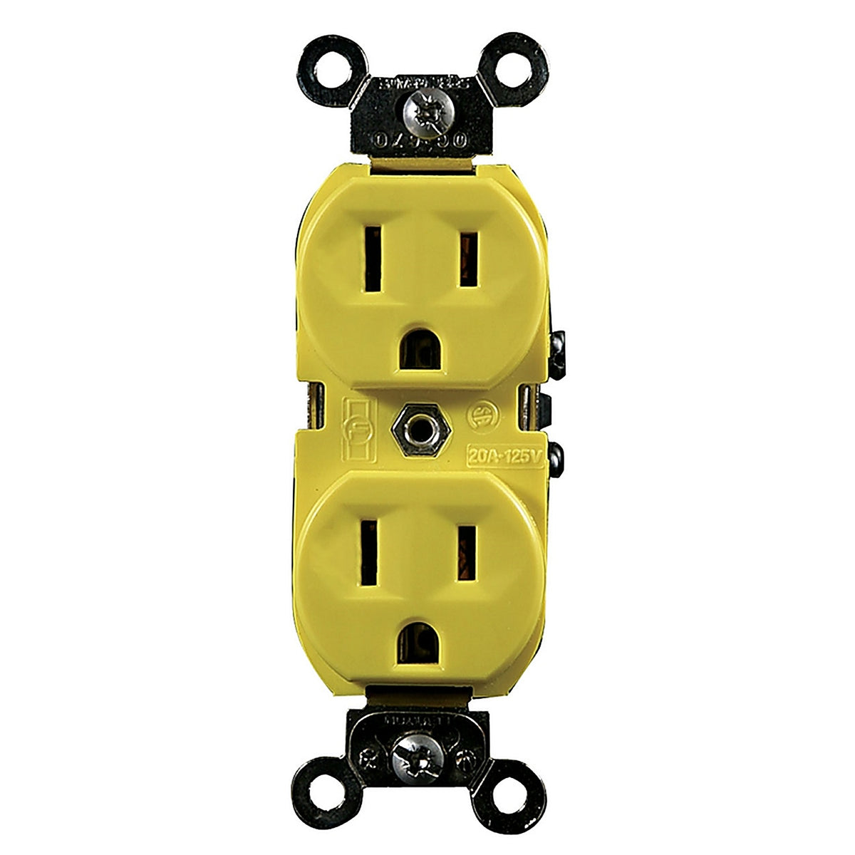 Leviton - WBR15-00Y - 15 amps 125 V Duplex Yellow Outlet 5-15R 1 pk