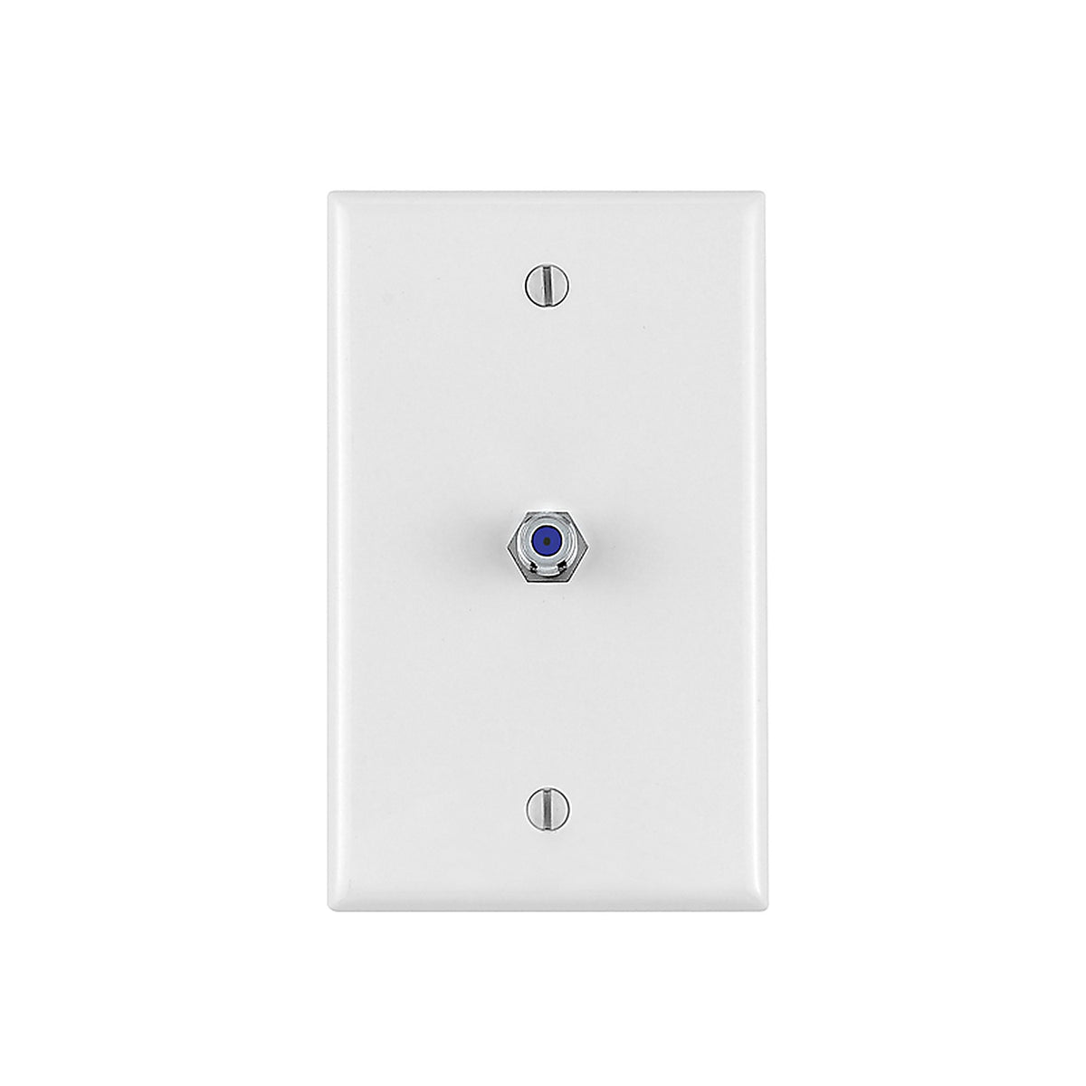 Leviton - 80781-00W - White Plastic Coax/Phone Telephone/Video Wall Plate 1 pk