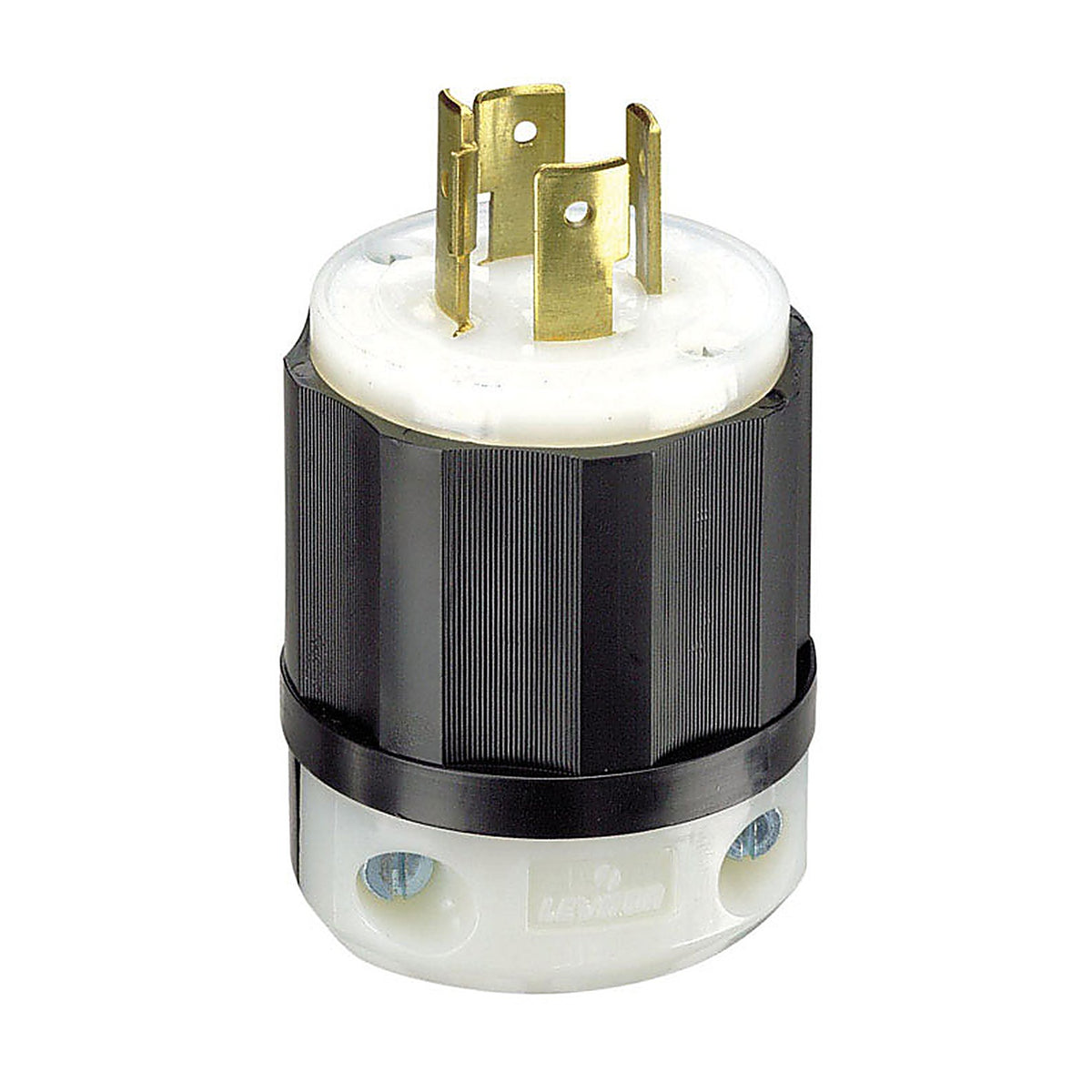 Leviton - 02411-0PB - Industrial Nylon Ground/Curved Blade Locking Plug L14-20P 18-10 AWG 3 Pole 4 Wire Bagged