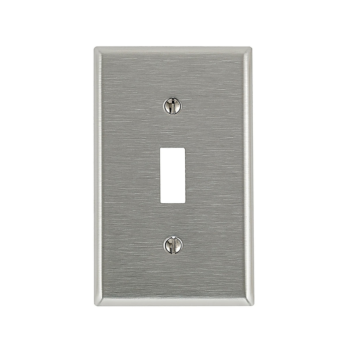 Leviton - 84001-A40 - Antimicrobial Powder Coated Gray 1 gang Stainless Steel Toggle Wall Plate - 1/Pack