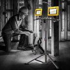 Feit Electric - WORK6000XLTPLUG - Pro Series 6000 lm LED Dual Power Tripod Work Light