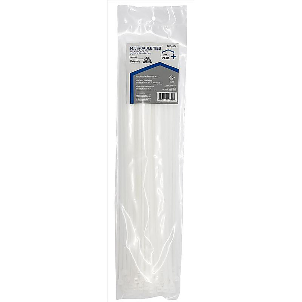 Home Plus - LH-S-370-15-N - 14.5 in. L White Cable Tie - 100/Pack