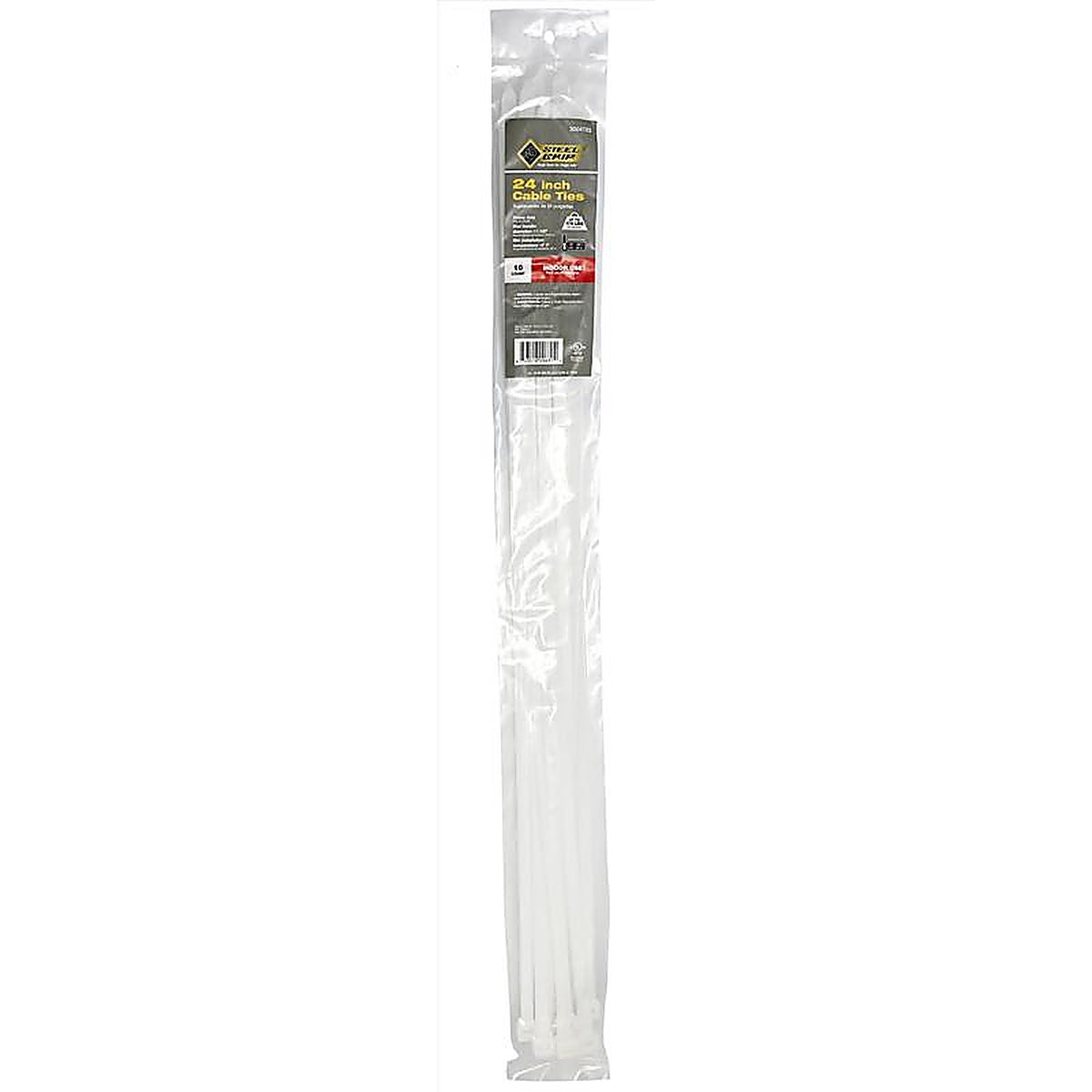 Steel Grip - EHD-610-24-N10 - 24 in. L White Cable Tie - 10/Pack