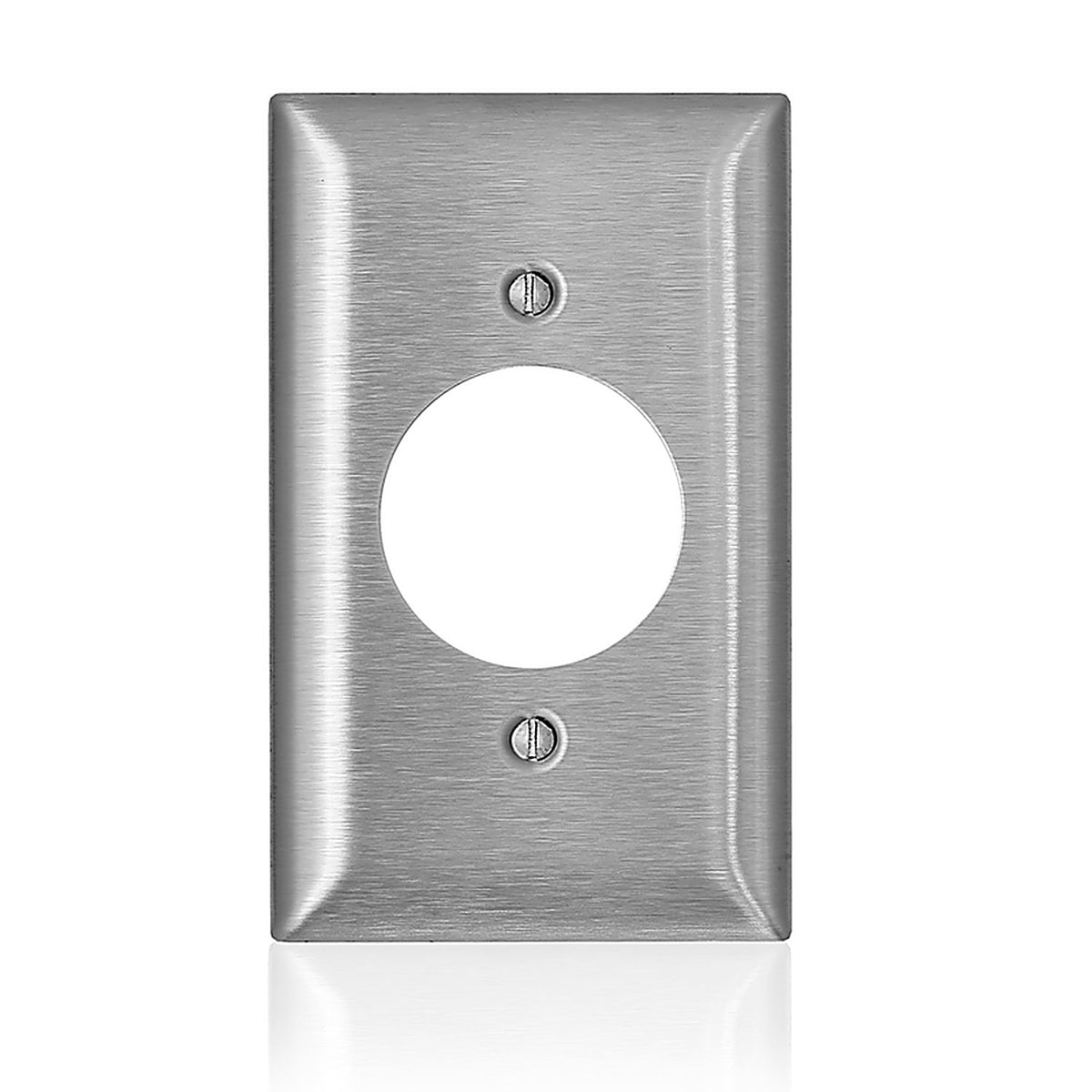 Leviton - SL721-000 - C-Series Stainless Steel 1 gang Metal Receptacle Wall Plate - 1/Pack