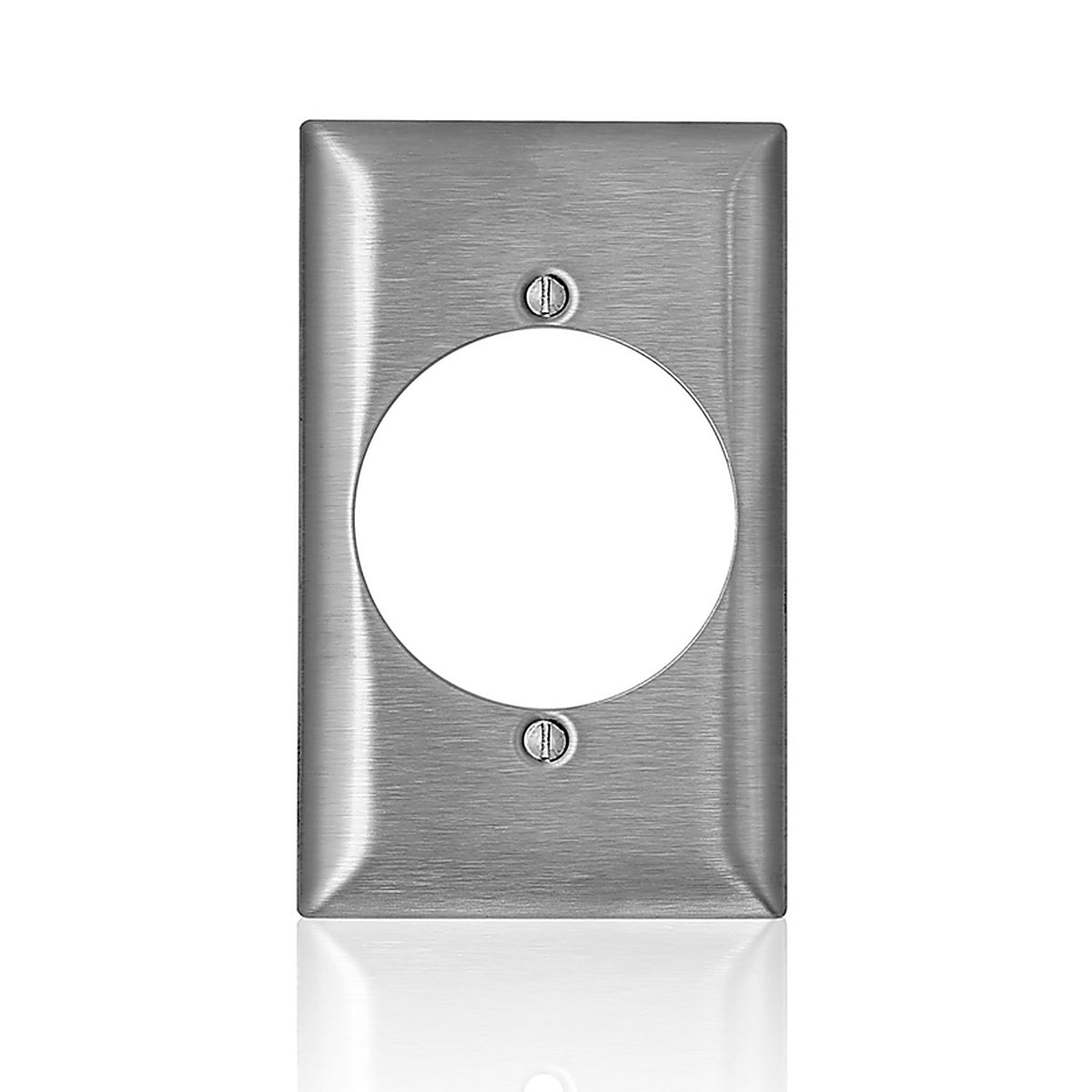Leviton - SL723-000 - C-Series Stainless Steel 1 gang Metal Receptacle Wall Plate - 1/Pack