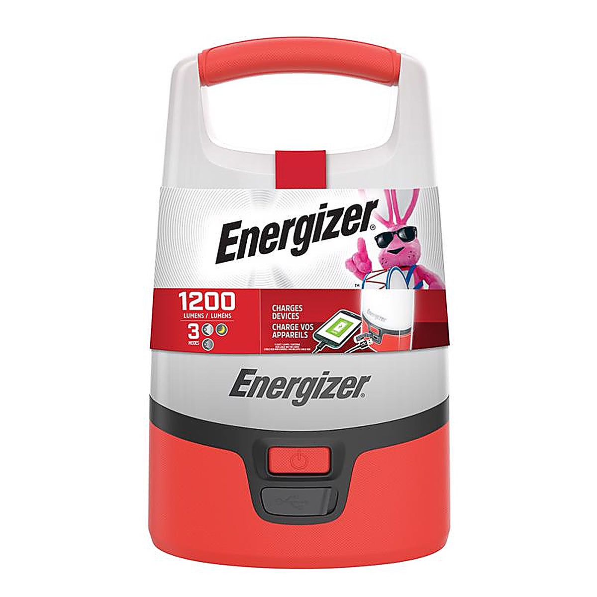 Energizer - ENALU45E - 1000 lumens Red/White LED Standing Lantern