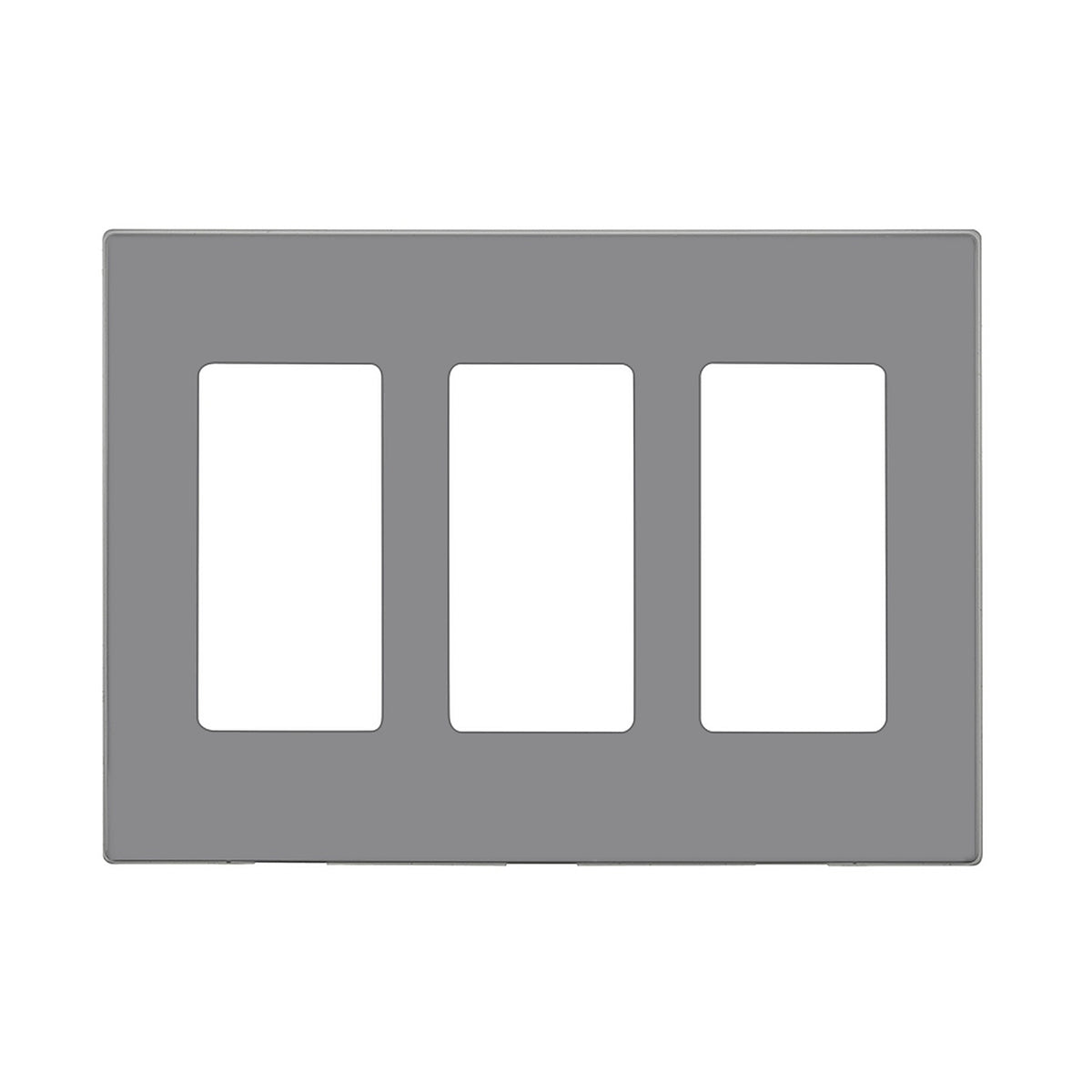 Leviton - R09-80311-0LG - Decora Light Gray 3 gang Polycarbonate Screwless Wall Plate - 1/Pack