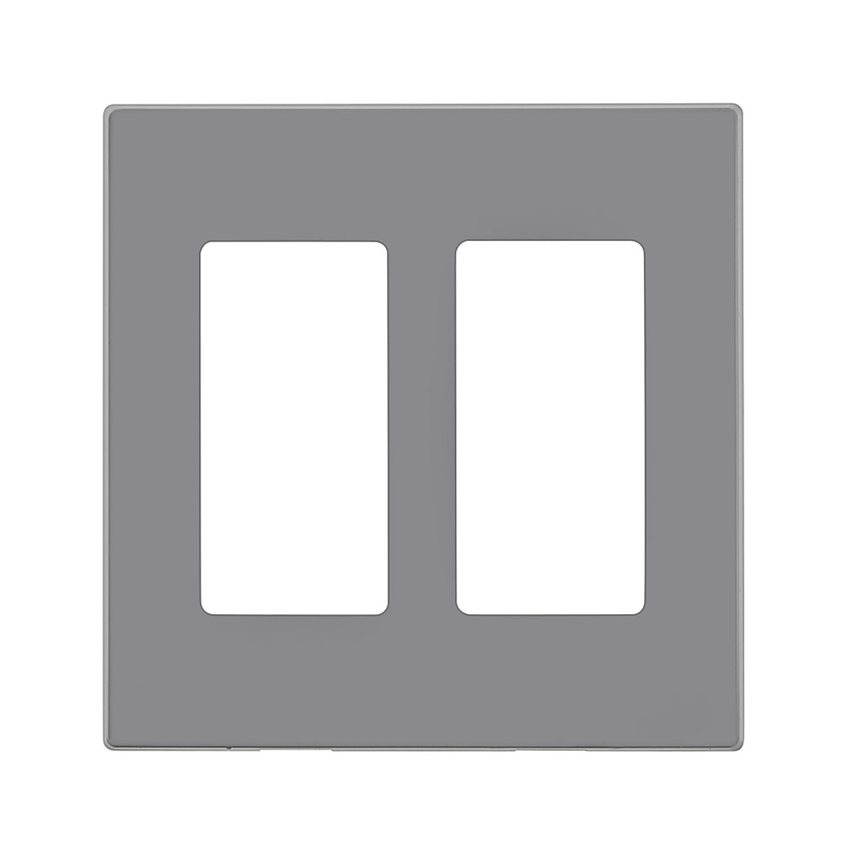 Leviton - R79-80309-0LG - Decora Light Gray 2 gang Polycarbonate Screwless Wall Plate - 1/Pack