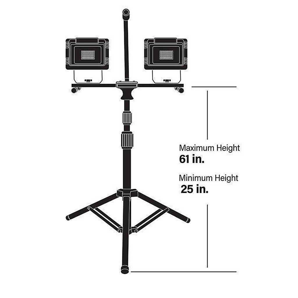 Feit Electric - WORK12000XLTPPL - Pro Series 12000 lm LED Corded Tripod Work Light