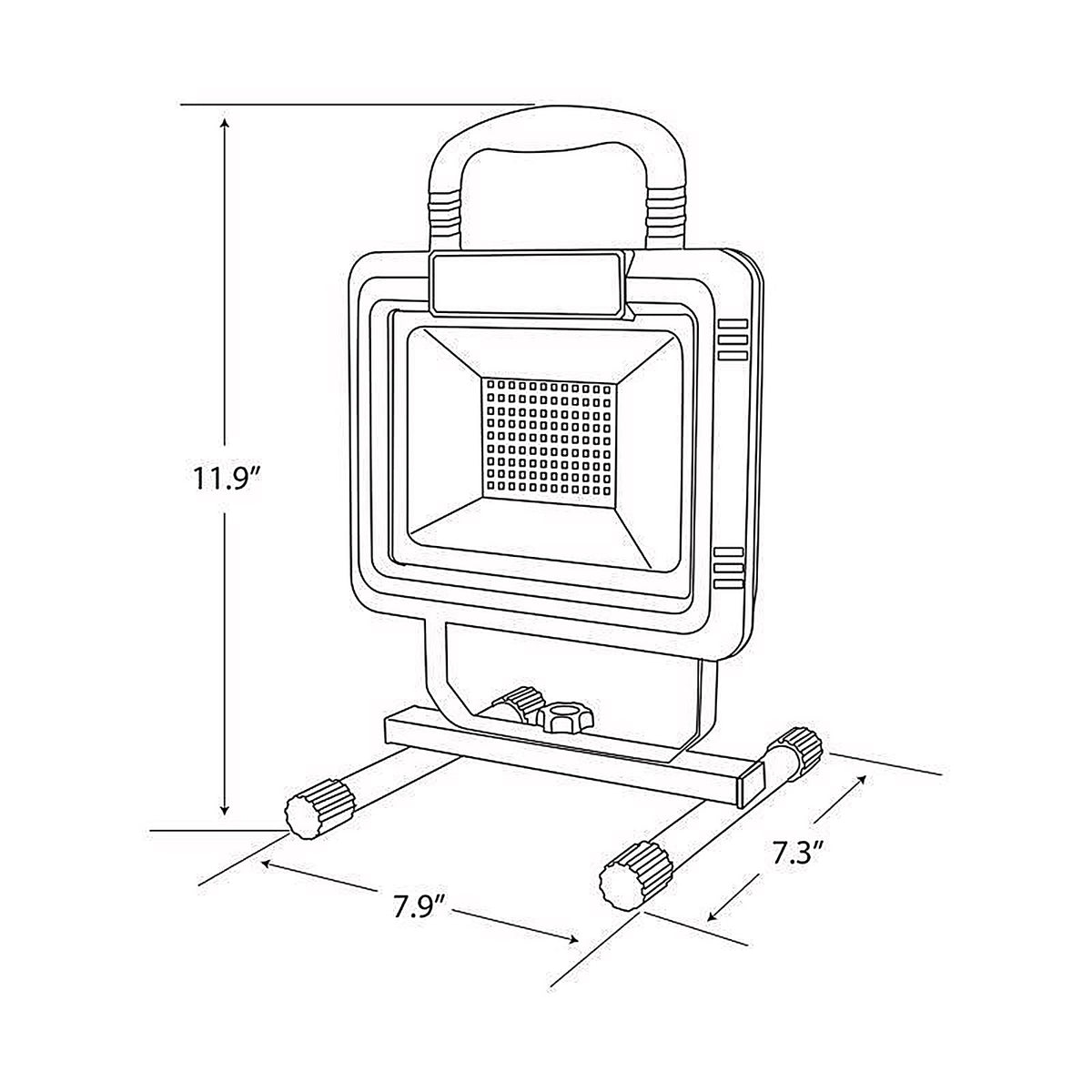 Feit Electric - WORK2000XLPLUGF - Pro Series 2000 lm LED Corded Stand (H or Scissor) Work Light