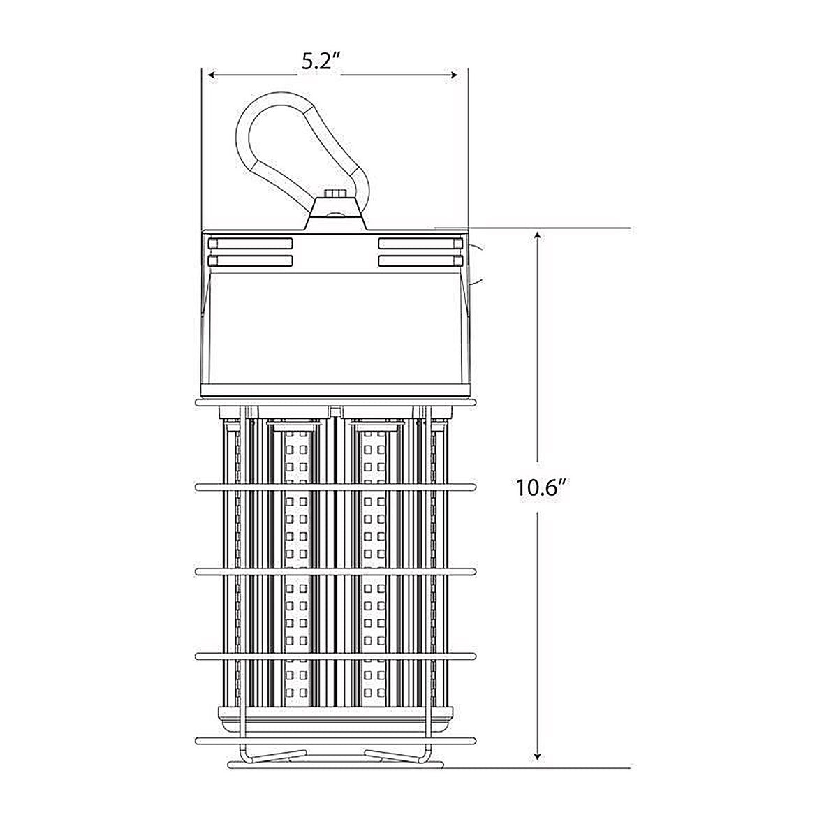 Feit Electric - WORKCAGE12000PL - Pro Series 12000 lm LED Corded String/Linkable Work Light