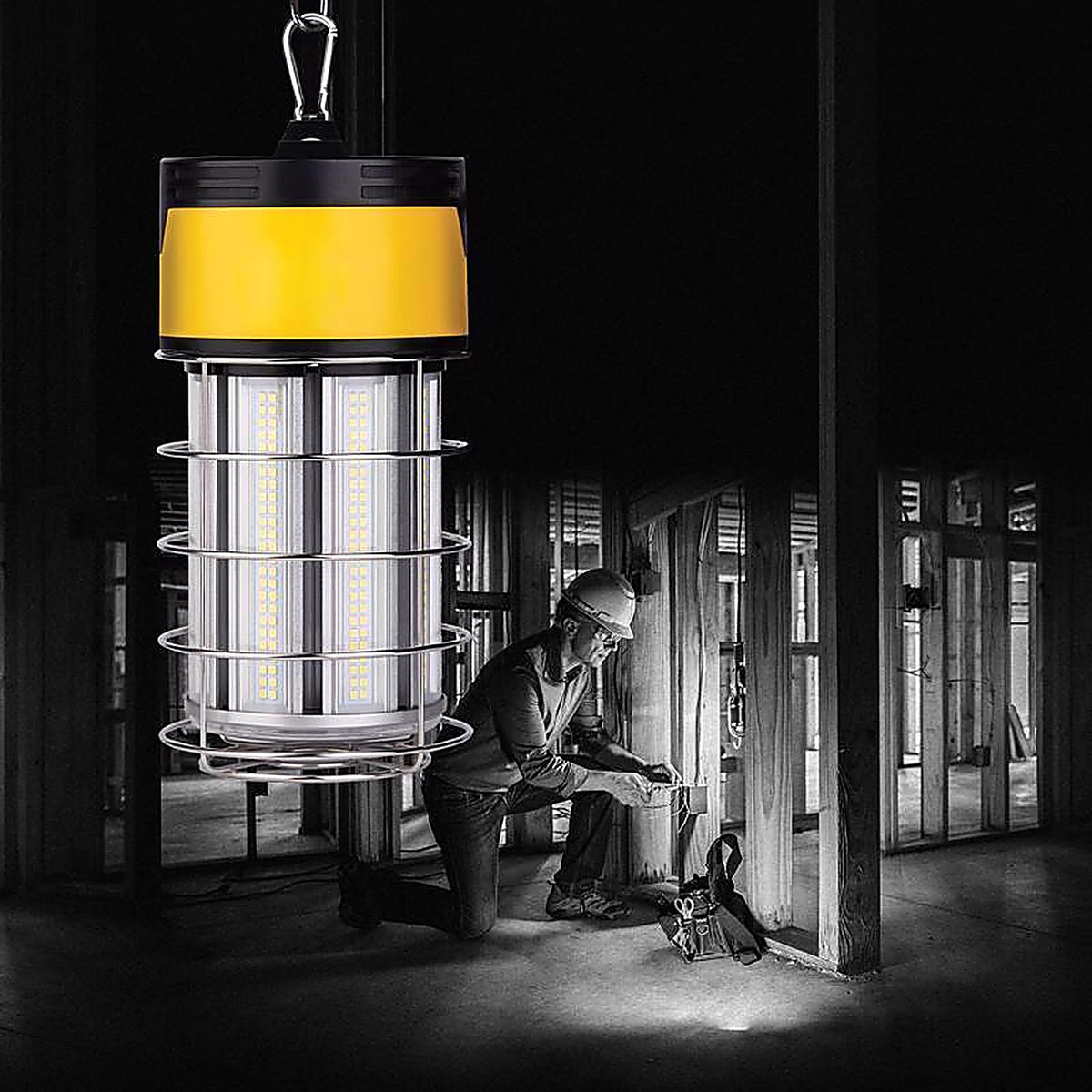 Feit Electric - WORKCAGE12000PL - Pro Series 12000 lm LED Corded String/Linkable Work Light