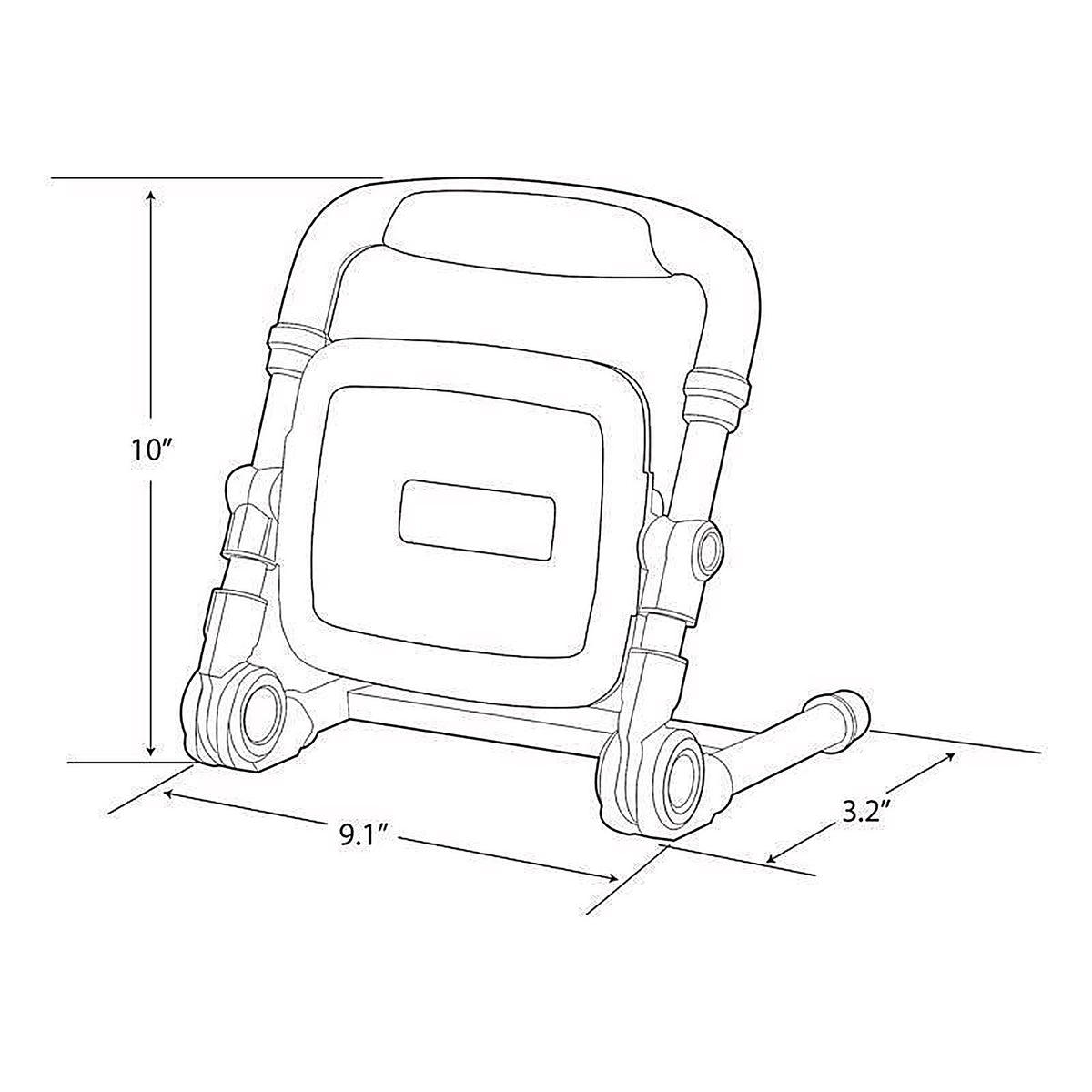 Feit Electric - WORK3000XLPLUGF - Pro Series 3000 lm LED Corded Stand (H or Scissor) Work Light