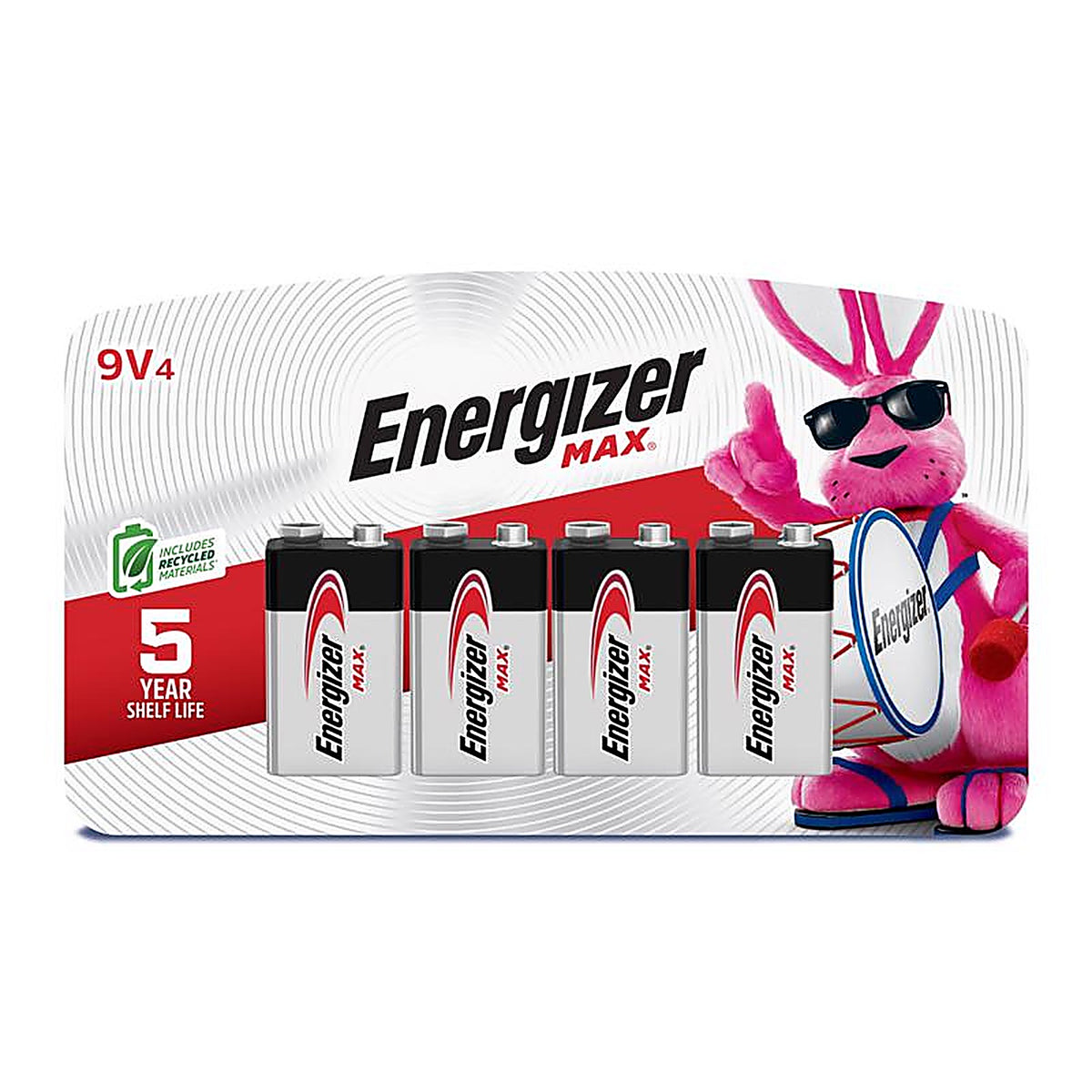 Energizer - 522BP-4H - Max 9-Volt Alkaline Batteries 4 pk Carded