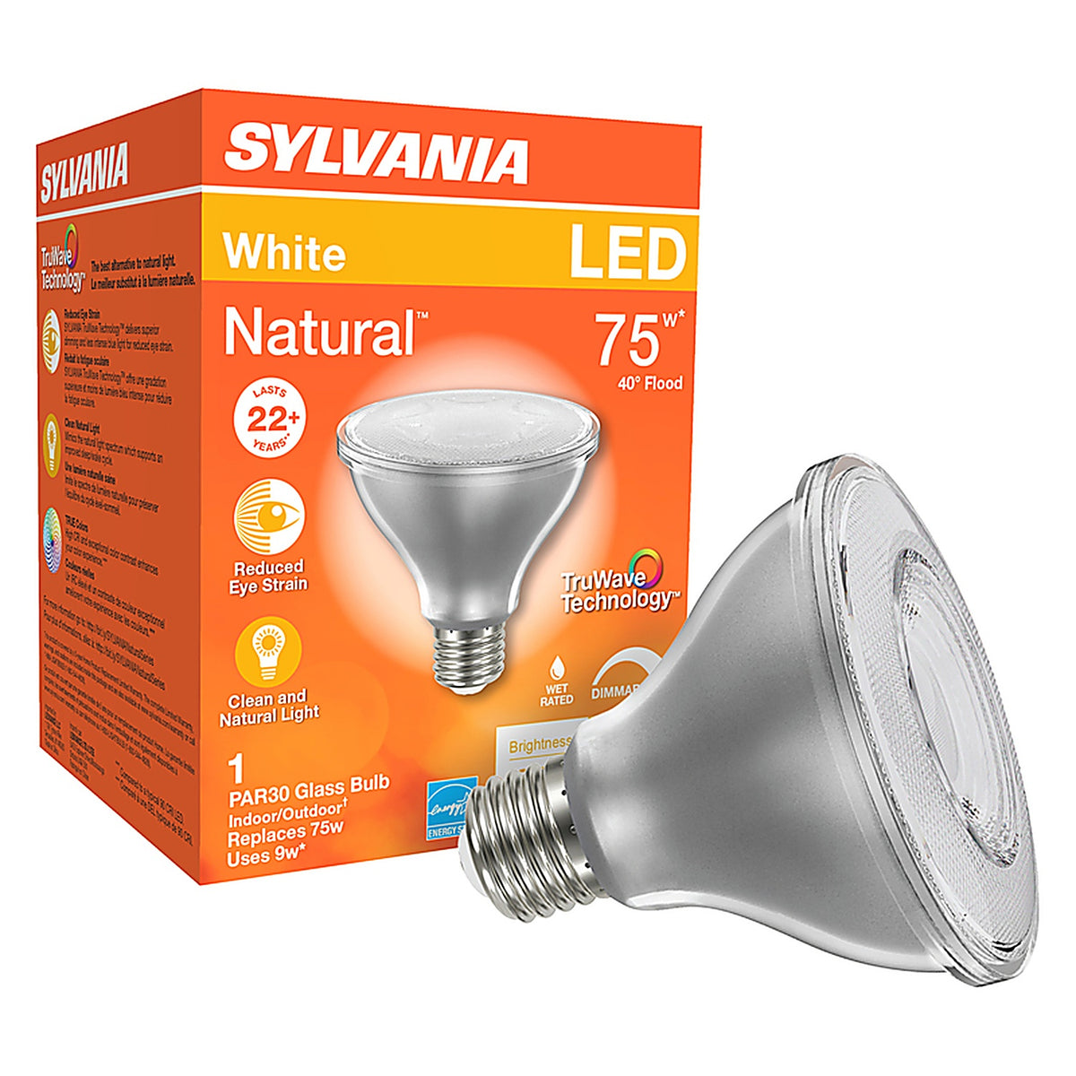 Sylvania - 40916 - Natural PAR30 E26 (Medium) LED Bulb White 75 W 1 pk