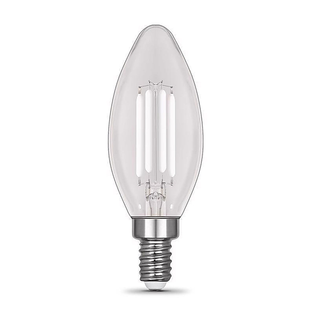 Feit Electric - BPCTC6050WFIL/2 - BA10 E12 (Candelabra) Filament LED Bulb Daylight 60 Watt Equivalence 2 pk