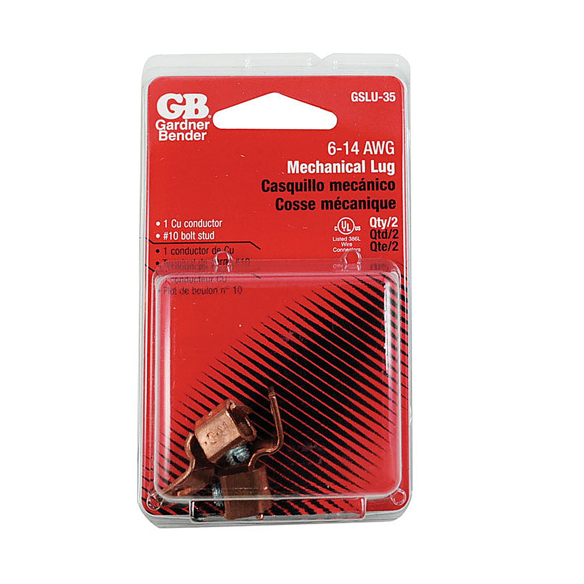 Gardner Bender - GSLU-35N - 14-6 Ga. Copper Wire Aluminum to Copper Lug 2 pk