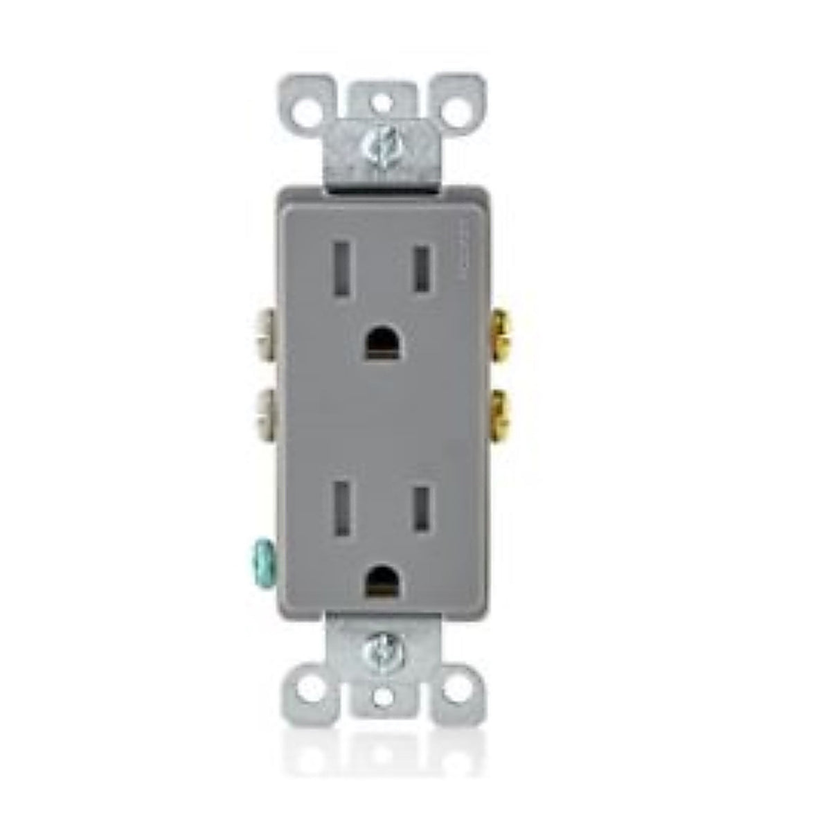 Leviton - T5325-0GY - Decora 15 amps 125 V Duplex Gray Outlet 5-15R 1 pk