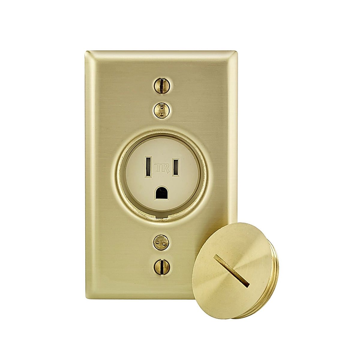 Leviton - T5250-B - 15 amps 125 V Single Almond Outlet 5-15R 1 pk