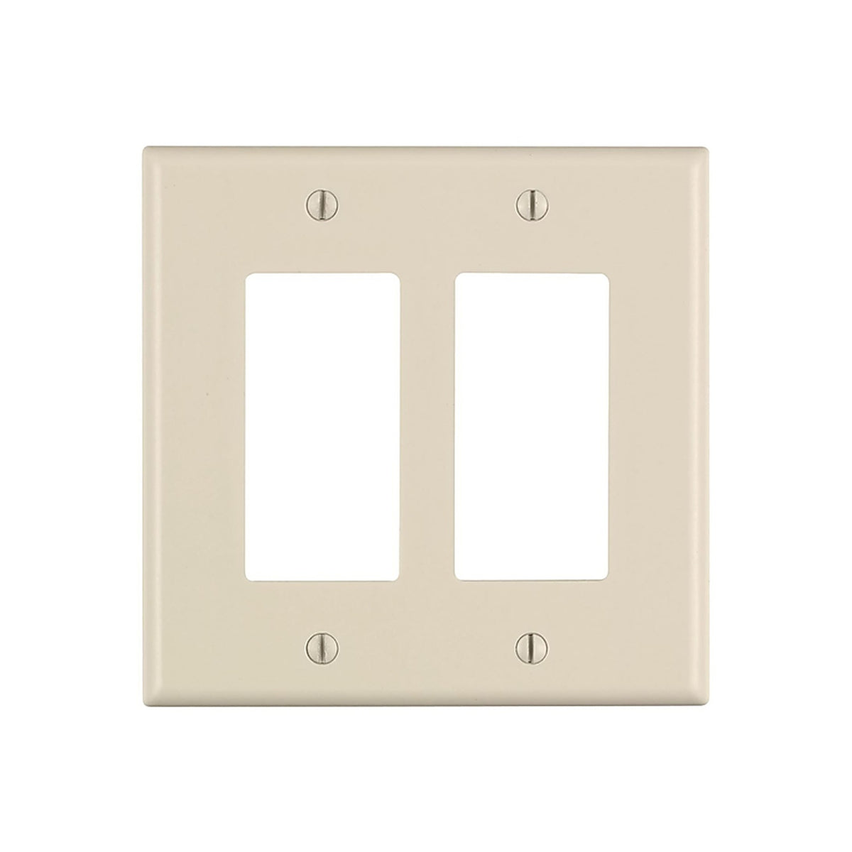 Leviton - 80609-00T - Decora Light Almond 2 gang Thermoset Plastic Decorator Wall Plate 1 pk