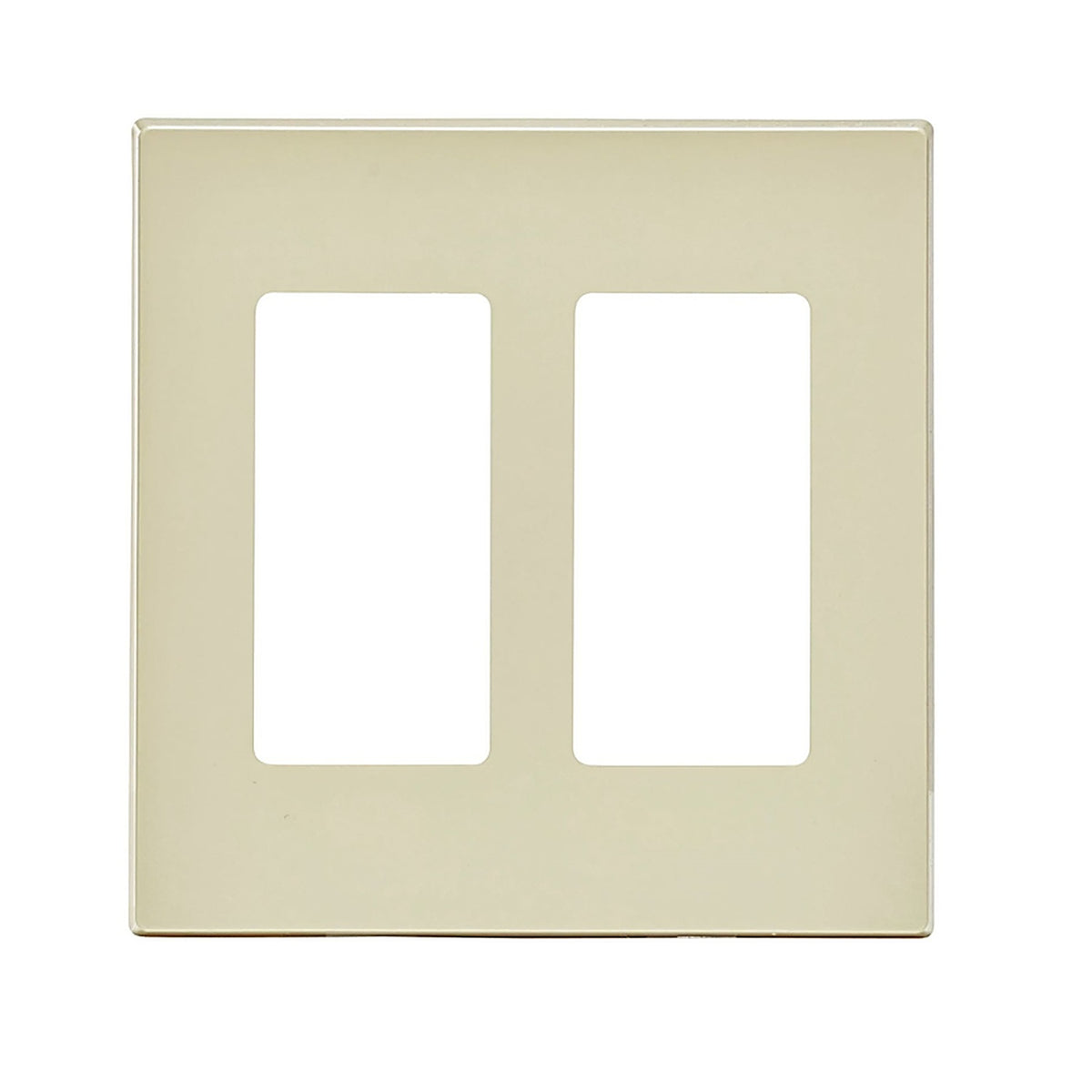 Leviton - 80309-0ST - Decora Plus Light Almond 2 gang Polycarbonate Decorator Screwless Wall Plate 1 pk