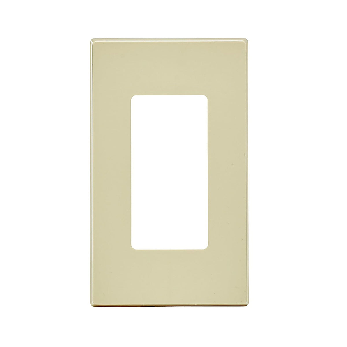 Leviton - 80301-0SI - Decora Plus Ivory 1 gang Polycarbonate Decorator Screwless Wall Plate 1 pk