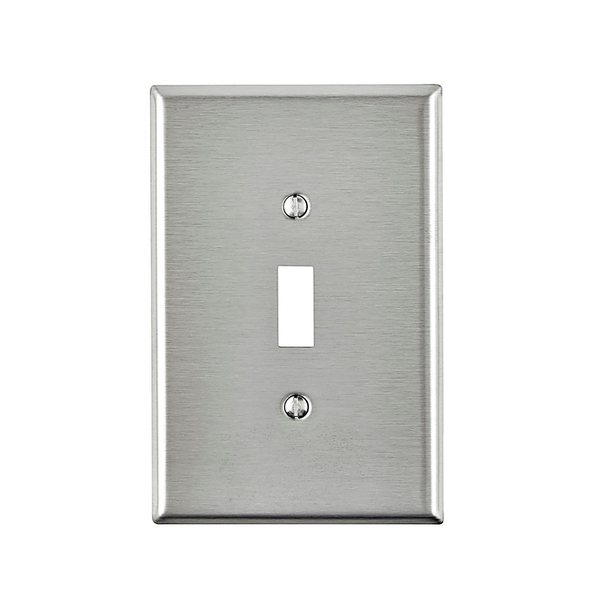 Leviton - 84101-040 - Silver 1 gang Stainless Steel Toggle Oversized Wall Plate 1 pk