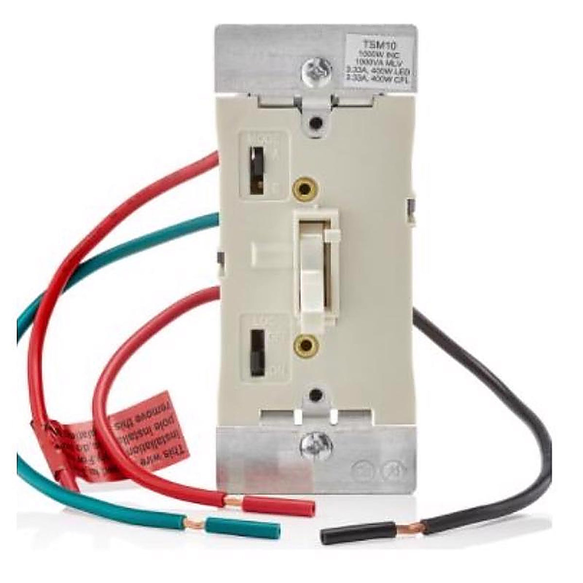 Leviton - TSM10-1LI - Ivory 1000 W Toggle Dimmer Slide Switch 1 pk