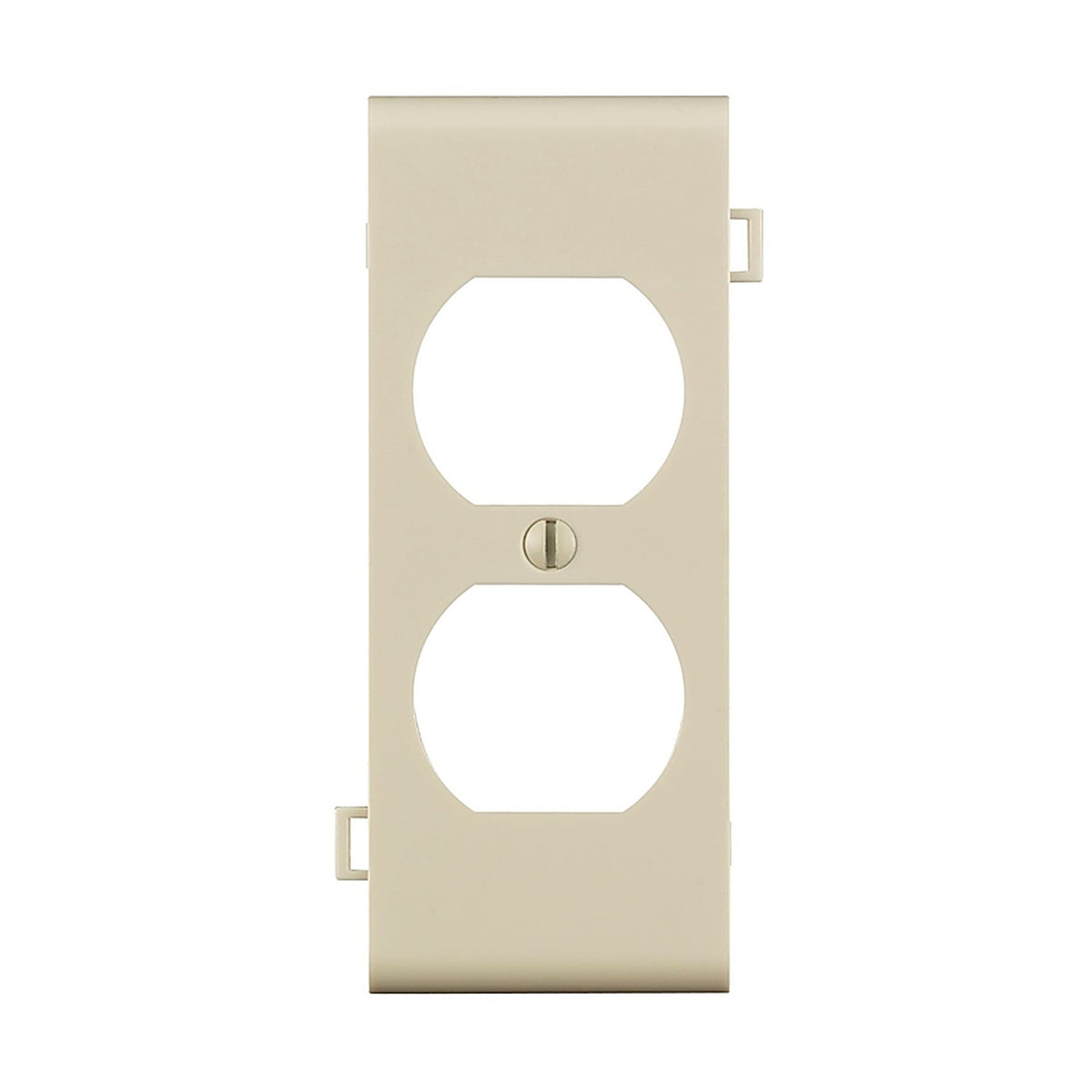 Leviton - 0PSC8-00T - Light Almond 1 gang Thermoplastic Nylon Duplex Sectional End Wall Plate 1 pk