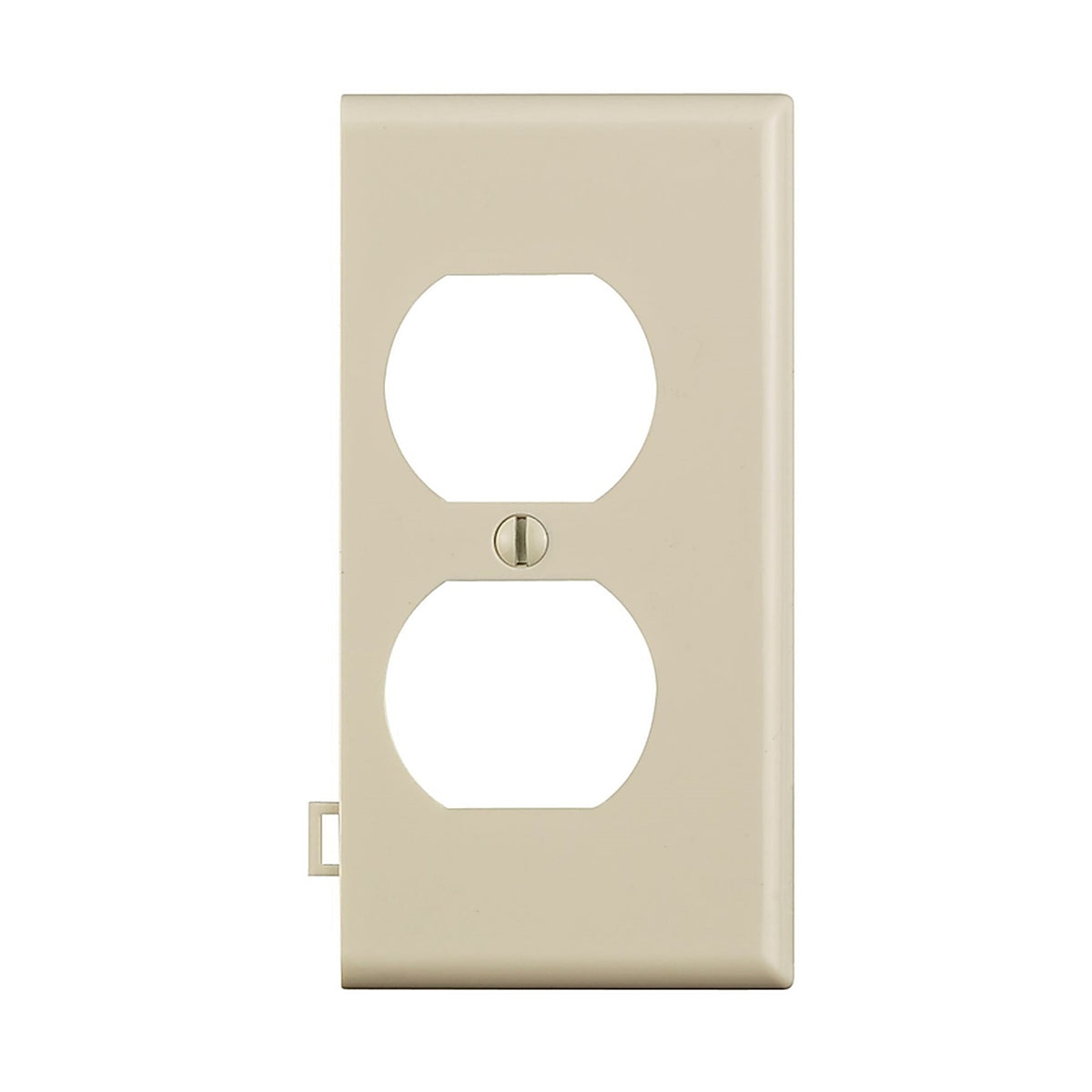 Leviton - 0PSE8-00T - Light Almond 1 gang Thermoplastic Nylon Duplex Sectional End Wall Plate 1 pk