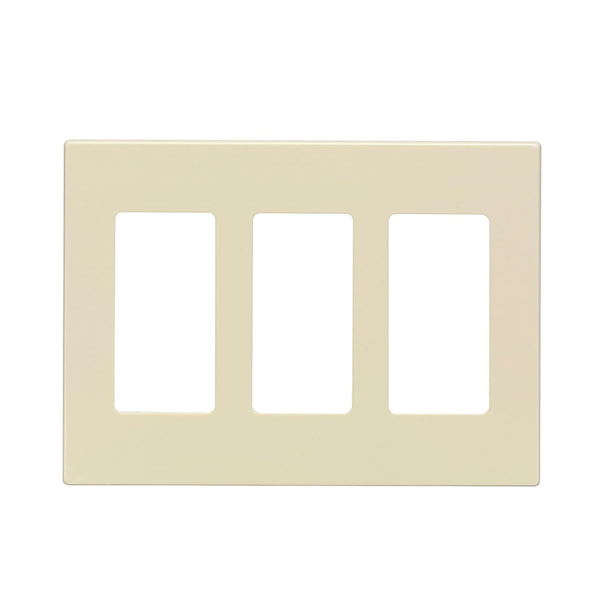 Leviton - 80311-0ST - Decora Plus Light Almond 3 gang Polycarbonate Decorator Screwless Wall Plate 1 pk