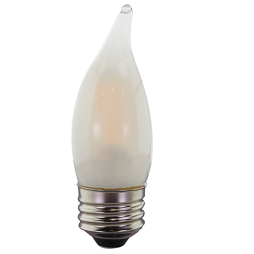 Satco - S21731 - CA10 (Flame Tip) E26 (Medium) LED Bulb Warm White 40 Watt Equivalence 2 pk