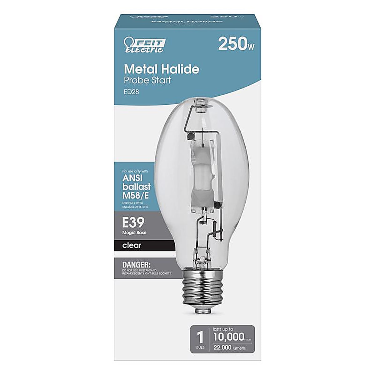 Feit Electric - MH250/U/HDRP - 250 W ED28 HID Bulb 22000 lm White Metal Halide 1 pk