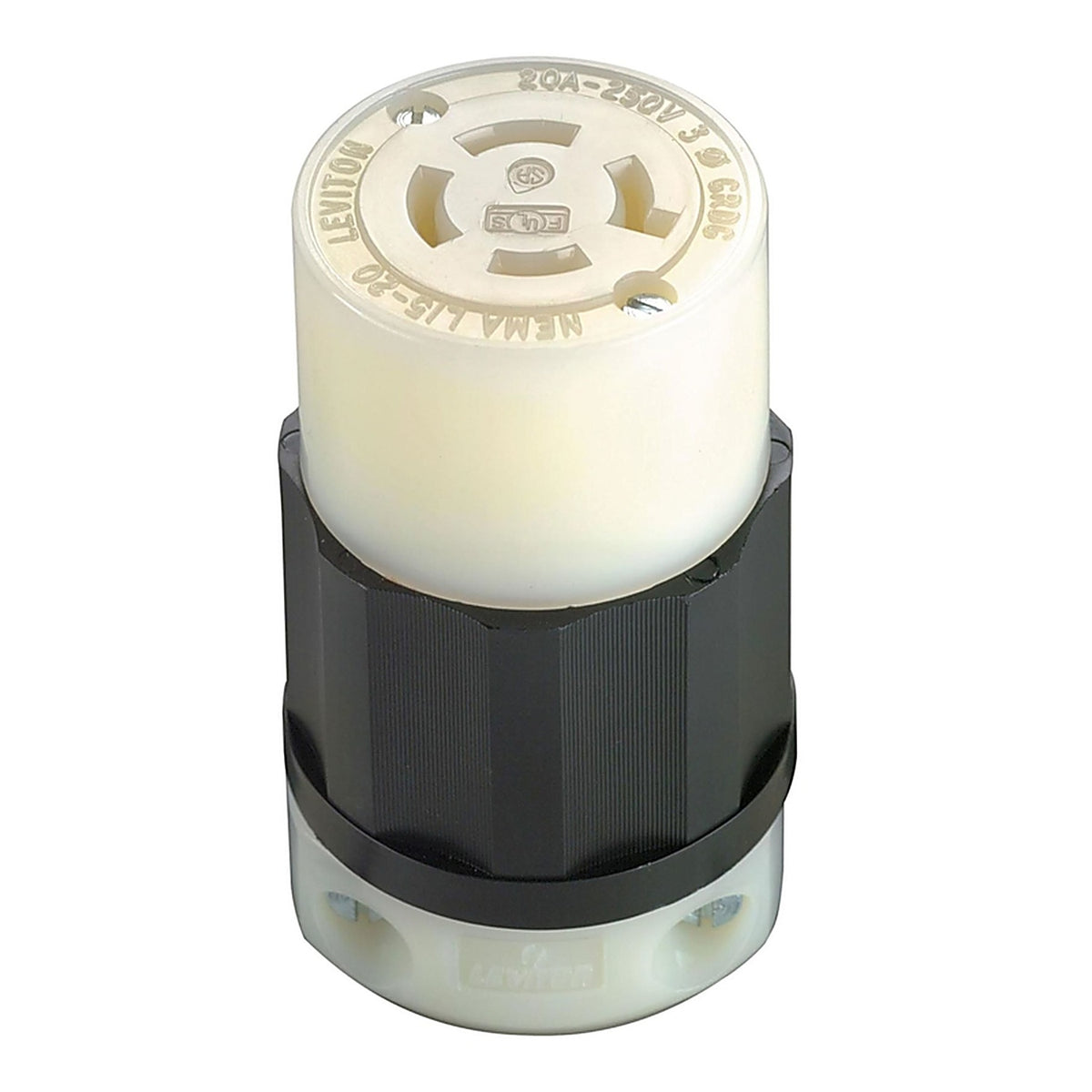 Leviton - 02423-000 - Industrial Nylon Grounding Connector L15-20P 3 Pole 4 Wire