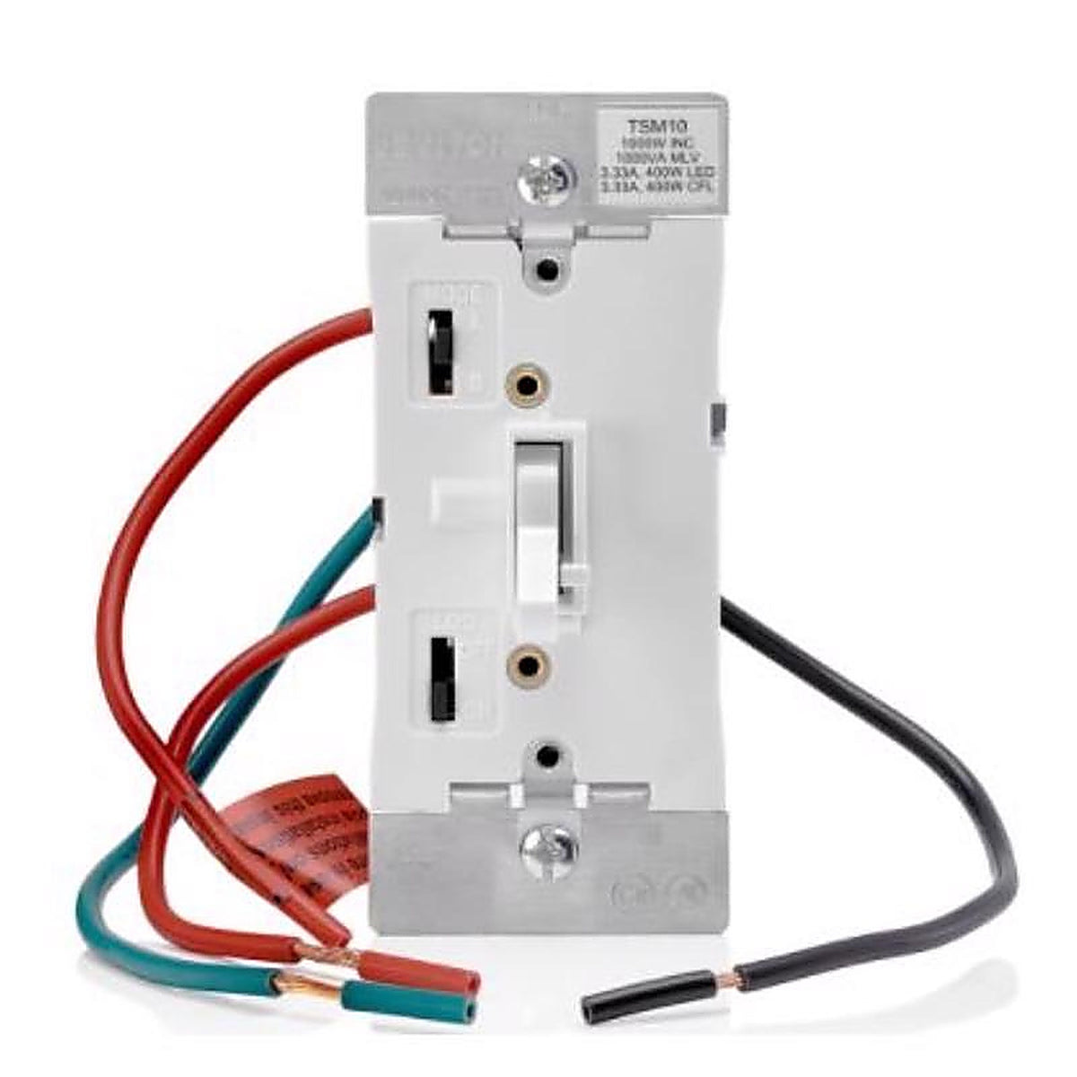 Leviton - TSM10-1LW - White 1000 W Toggle Dimmer Slide Switch 1 pk