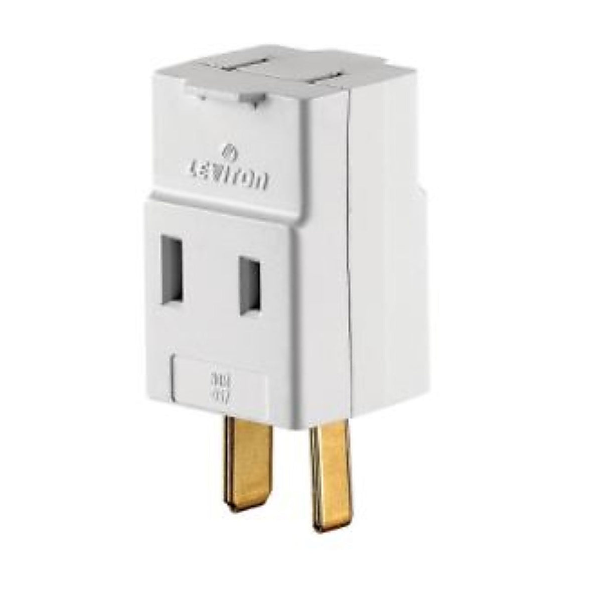Leviton - C26-00531-0WH - Non-Grounded 3 outlets Outlet Adapter 1 pk