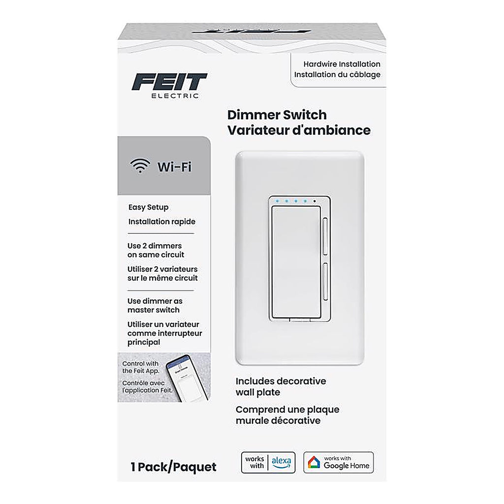 Feit Electric - DIM/WIFI - White 150 W Smart Dimmer Switch 1 pk